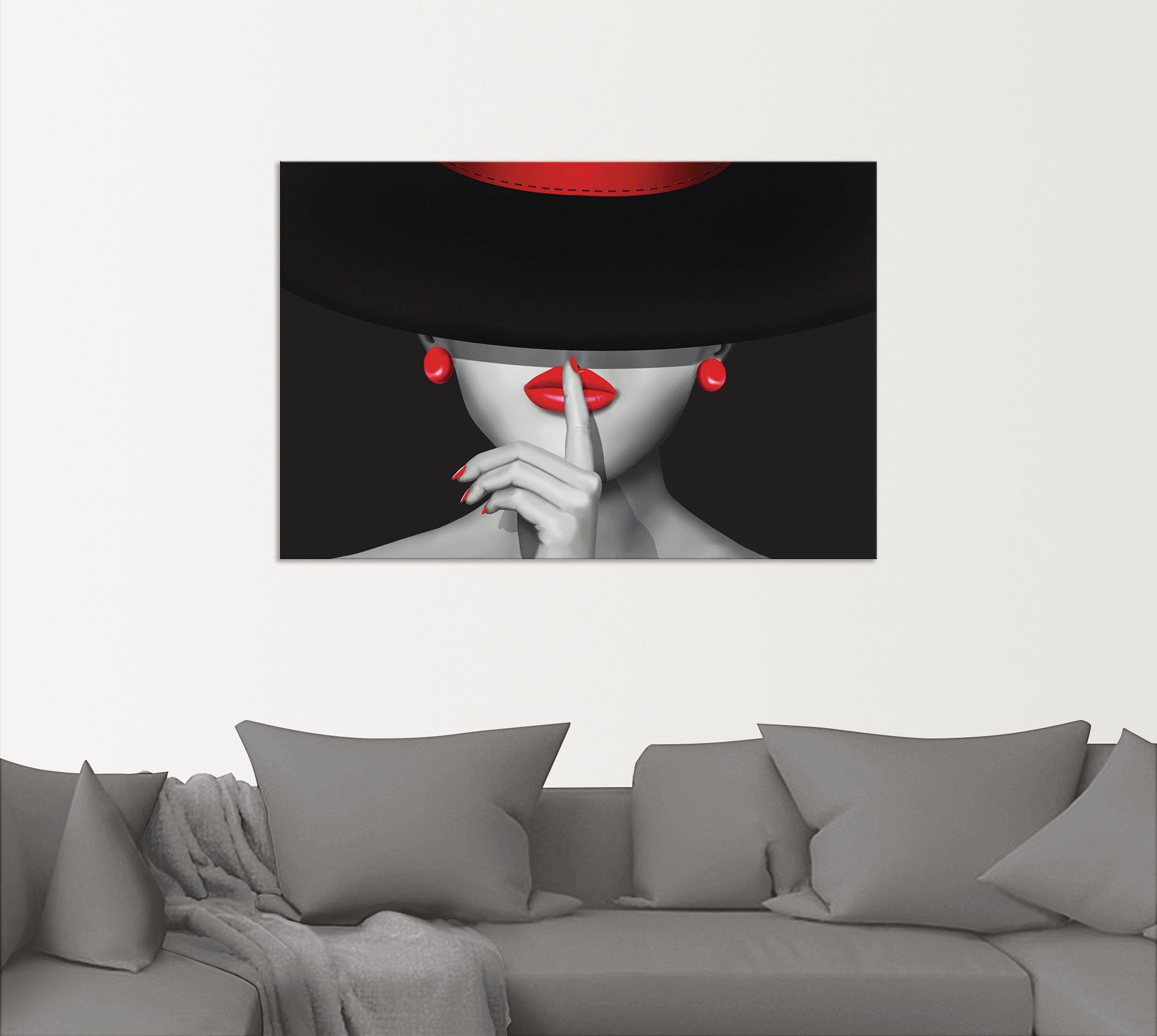 Artland Artprint Wees stil als artprint van aluminium, artprint voor buiten, artprint op linnen, poster, muursticker