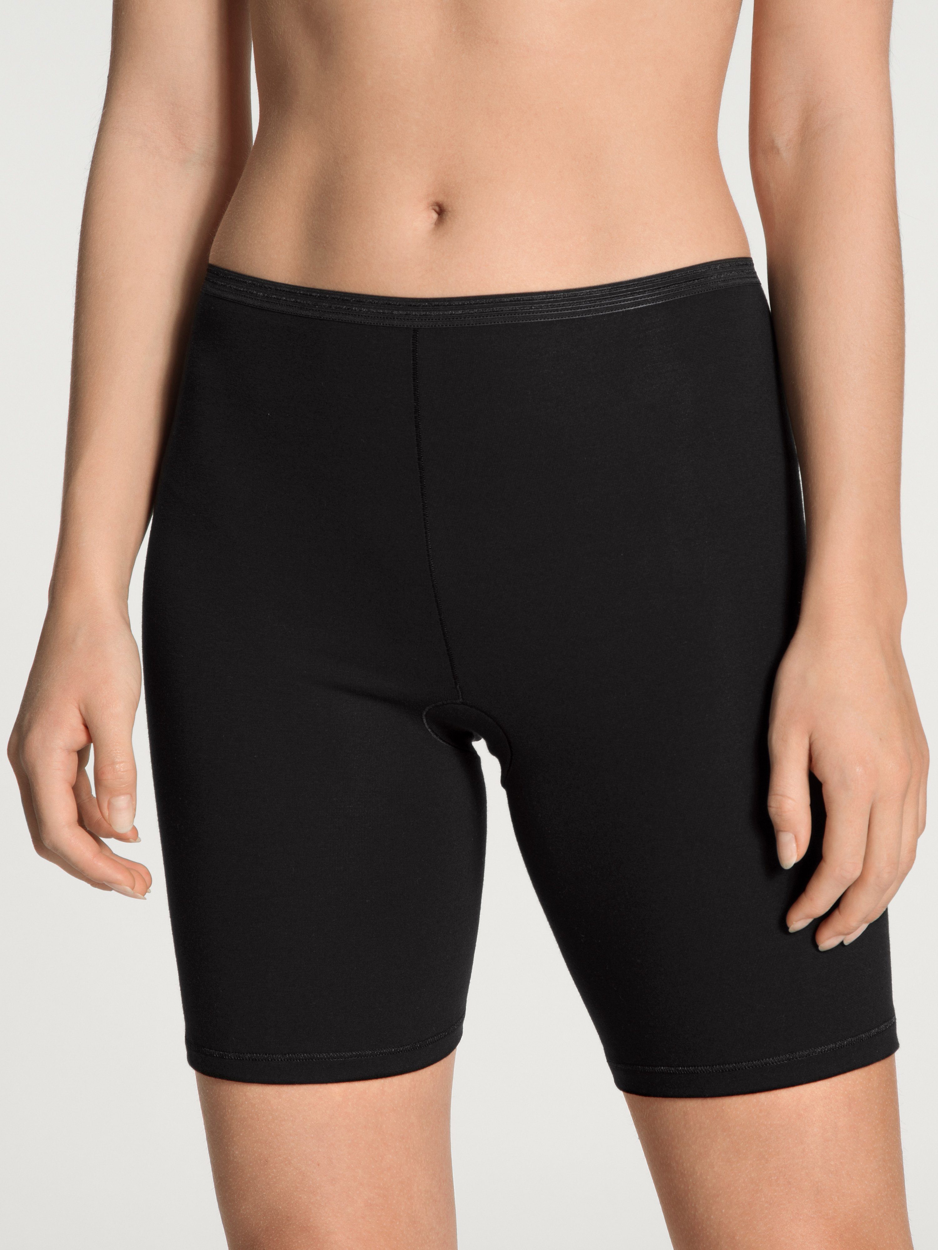 CALIDA Lange onderbroek Iconics met natuurlijke glans en gladde grip dames thermokleding maat XL (52/54) zwart