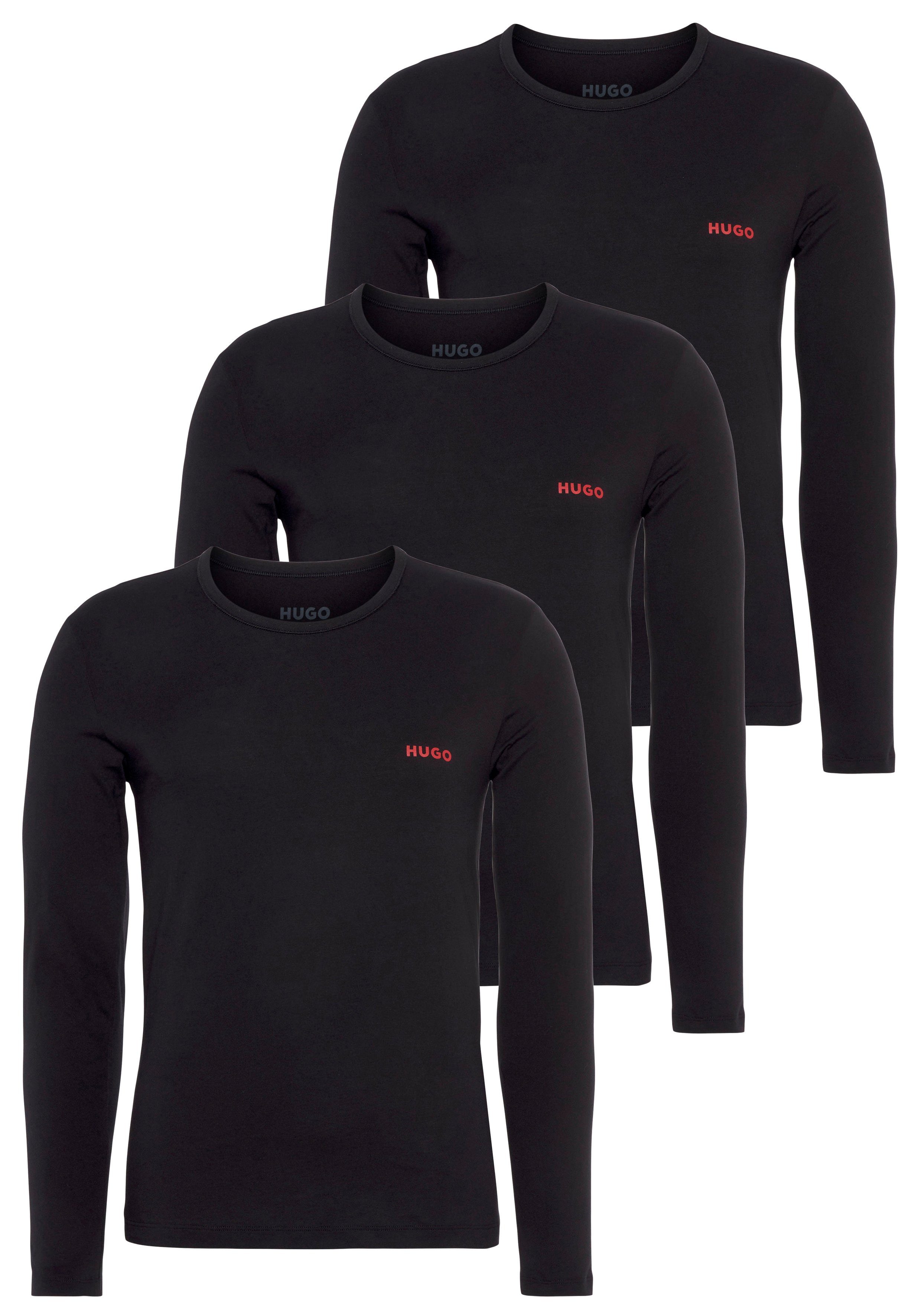 HUGO underwear Shirt met lange mouwen LS-SHIRT RN TRIPLET (Set van 3)