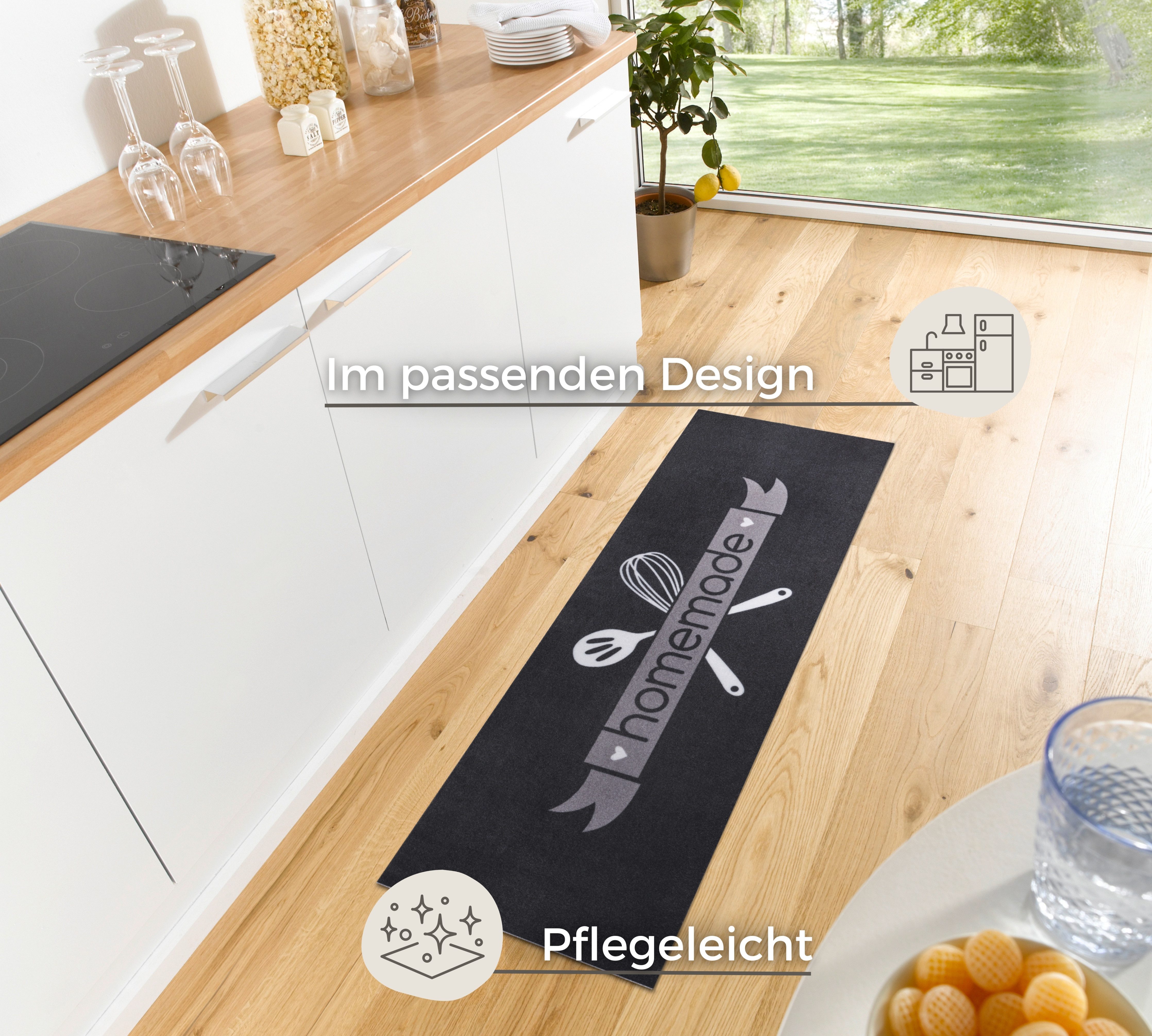 HANSE Home Keukenloper Homemade Kitchen Loper, antislip, keukenkleed, keuken, vloerkleed, gemakkelijk in onderhoud