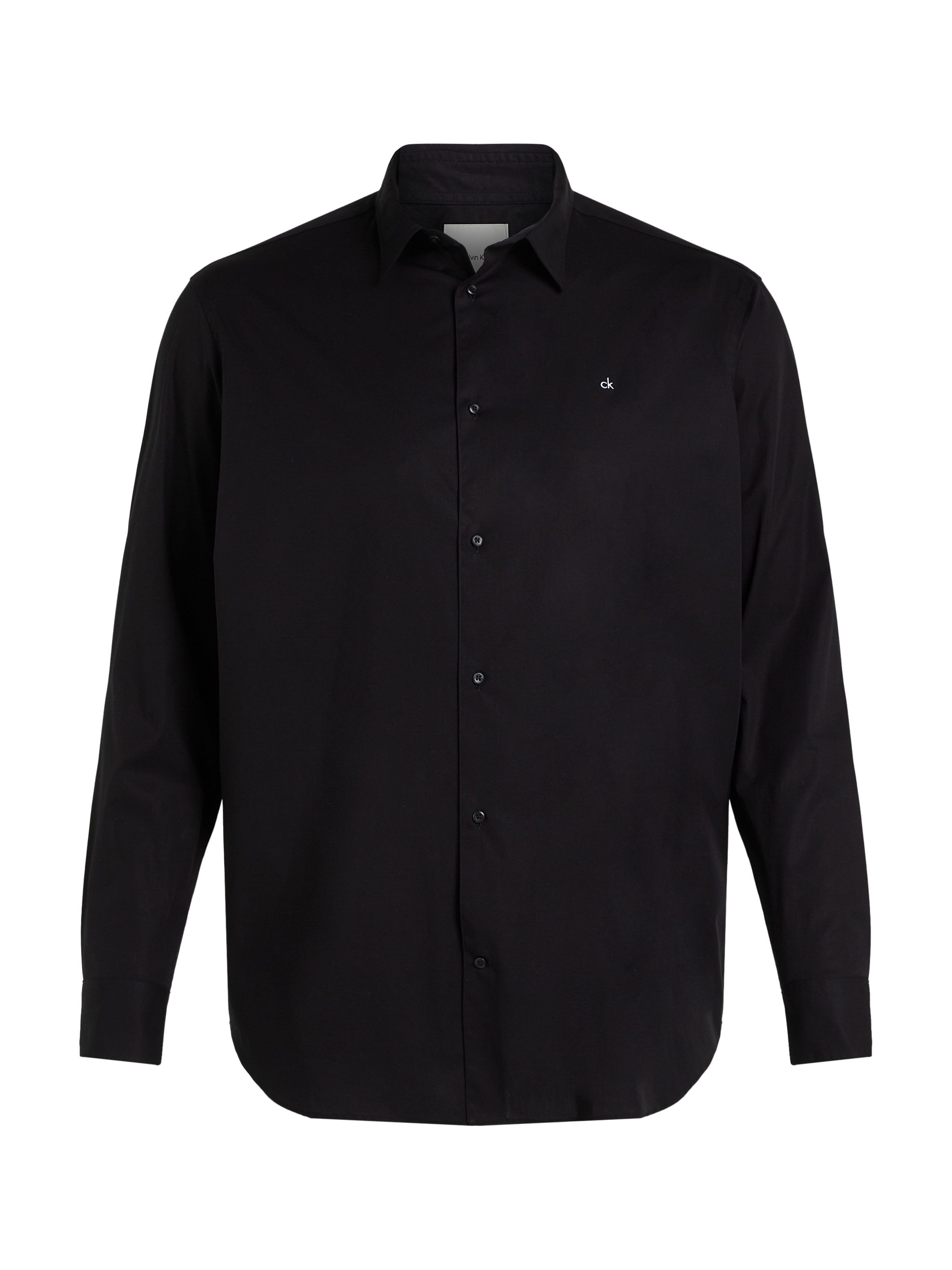 Calvin Klein Overhemd met lange mouwen BT_STRETCH POPLIN SLIM SHIRT in grote maten met doorlopende knoopsluiting