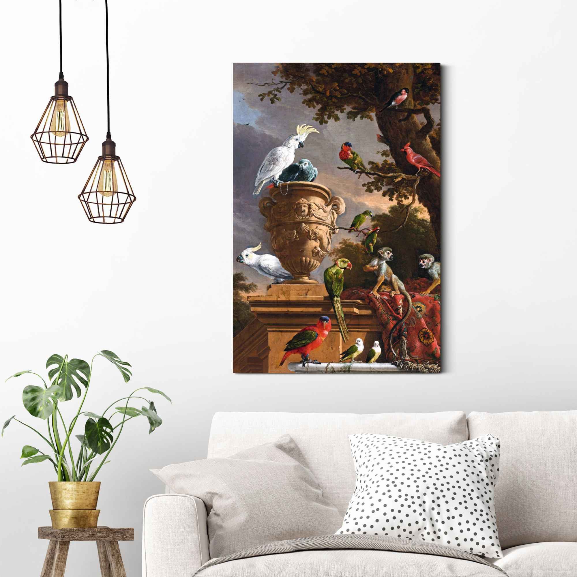 Reinders! Artprint de menagerie Melchior d'Hondecoeter - Rijksmuseum