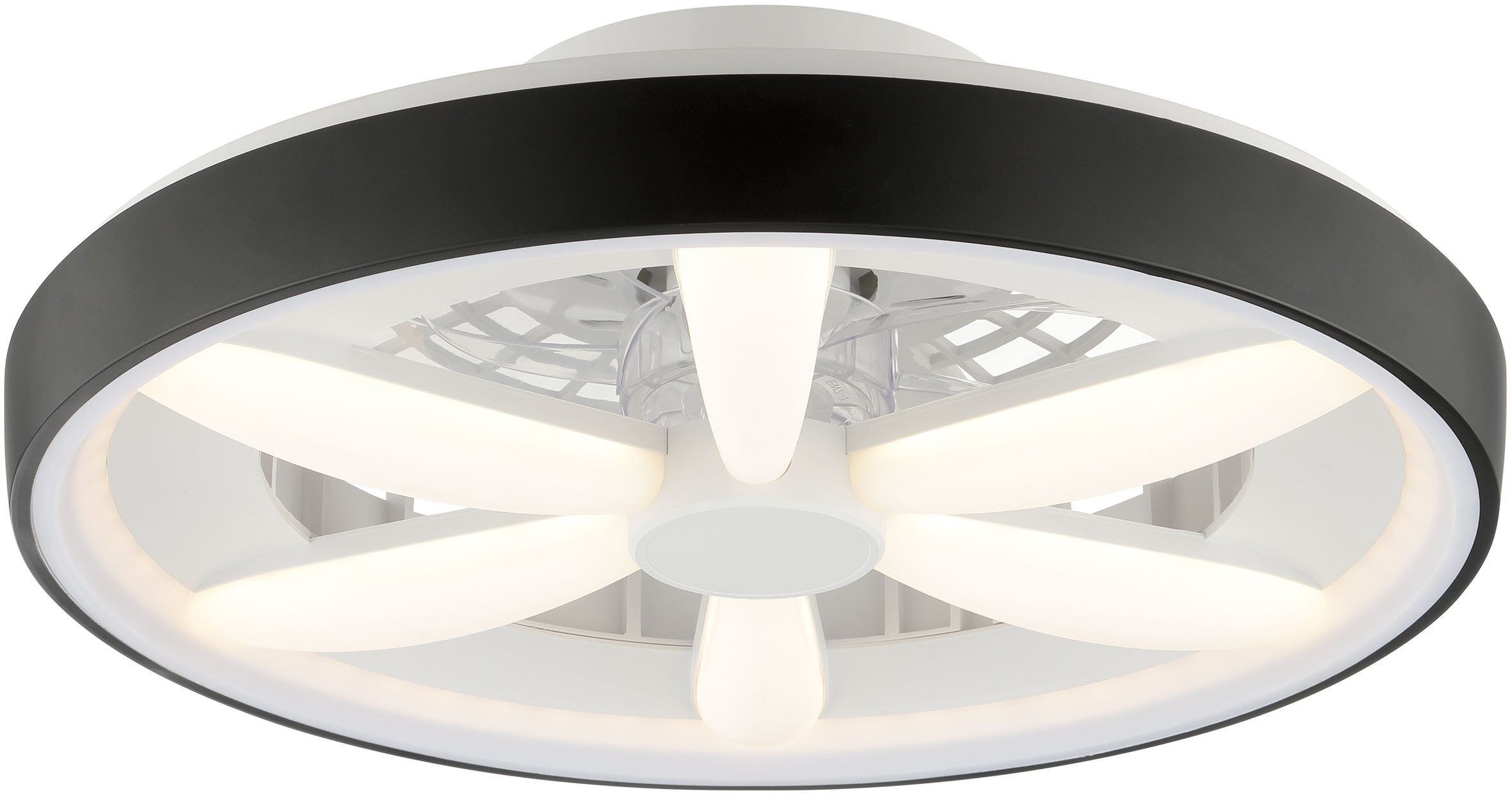 Brilliant Leuchten Led-plafondlamp Gaiano Ø 48cm met ventilator, 6400 lm, dimbaar, RGB, 2700-6500 K