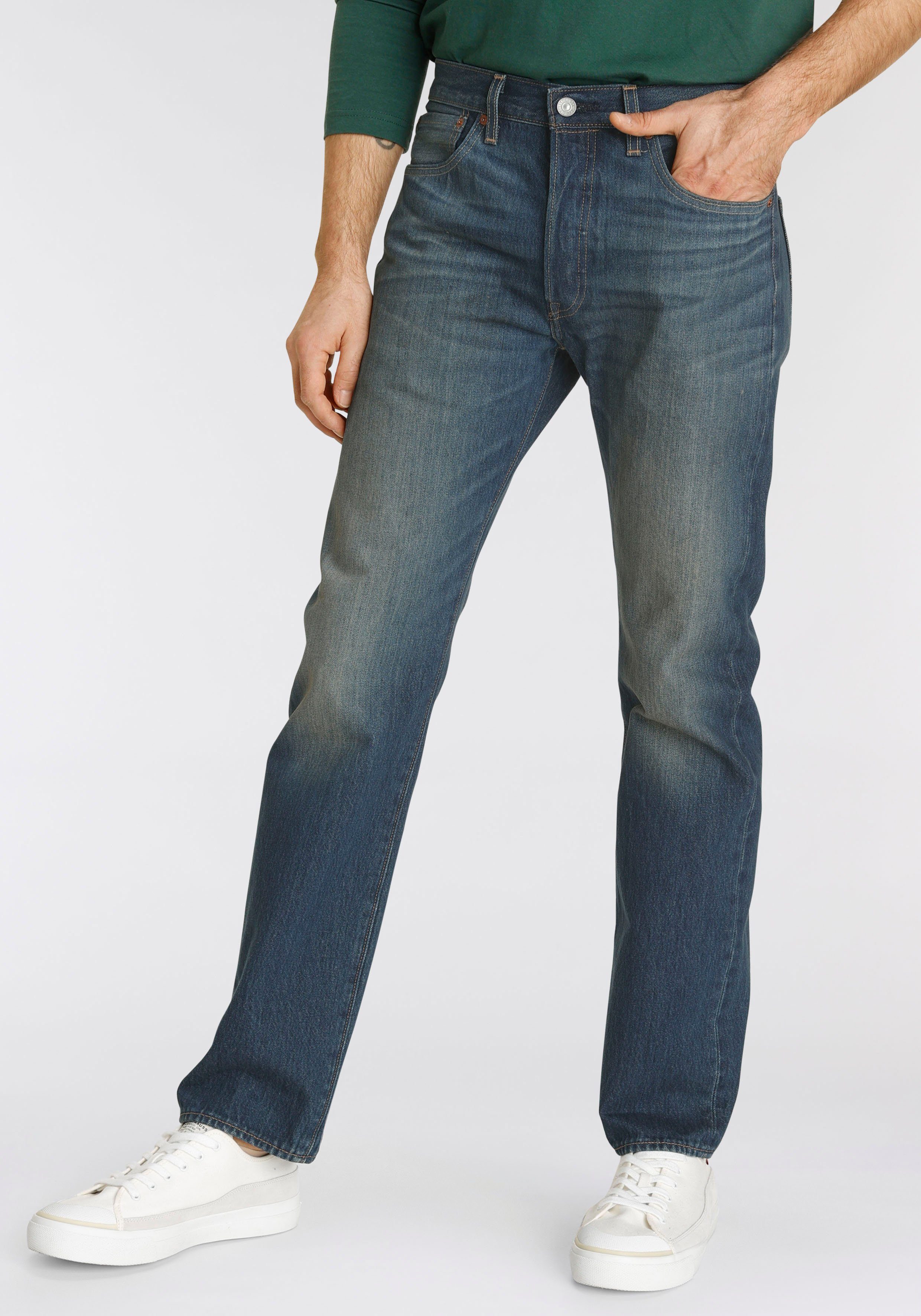 levi's straight jeans 501 levi's original blauw