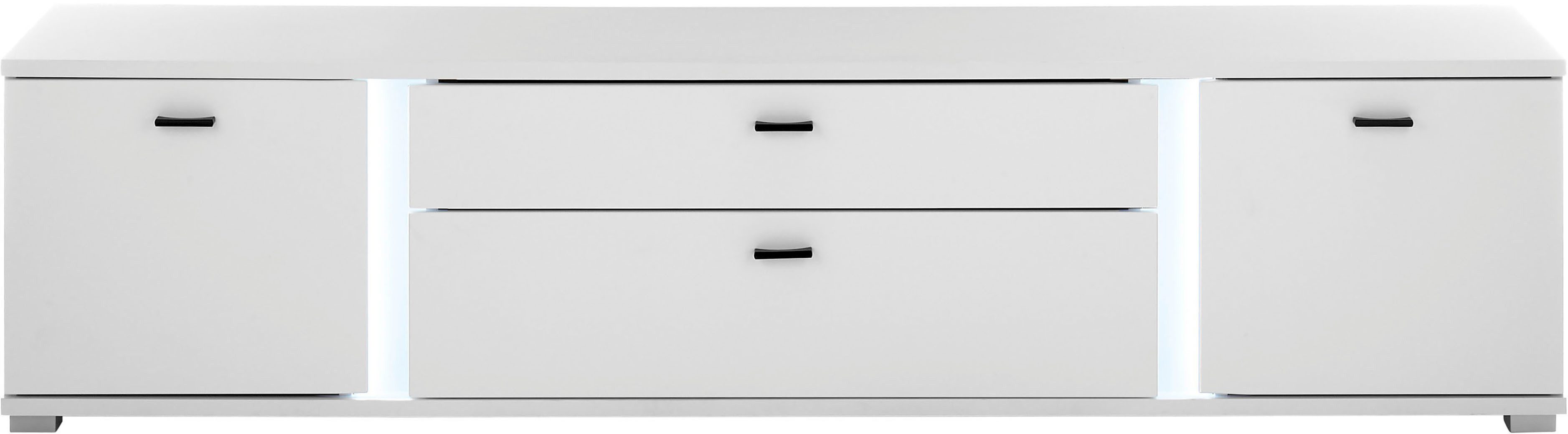 INOSIGN Tv-meubel Long Island in moderne trendkleur, inclusief verticale verlichting, breedte 200 cm (1 stuk)