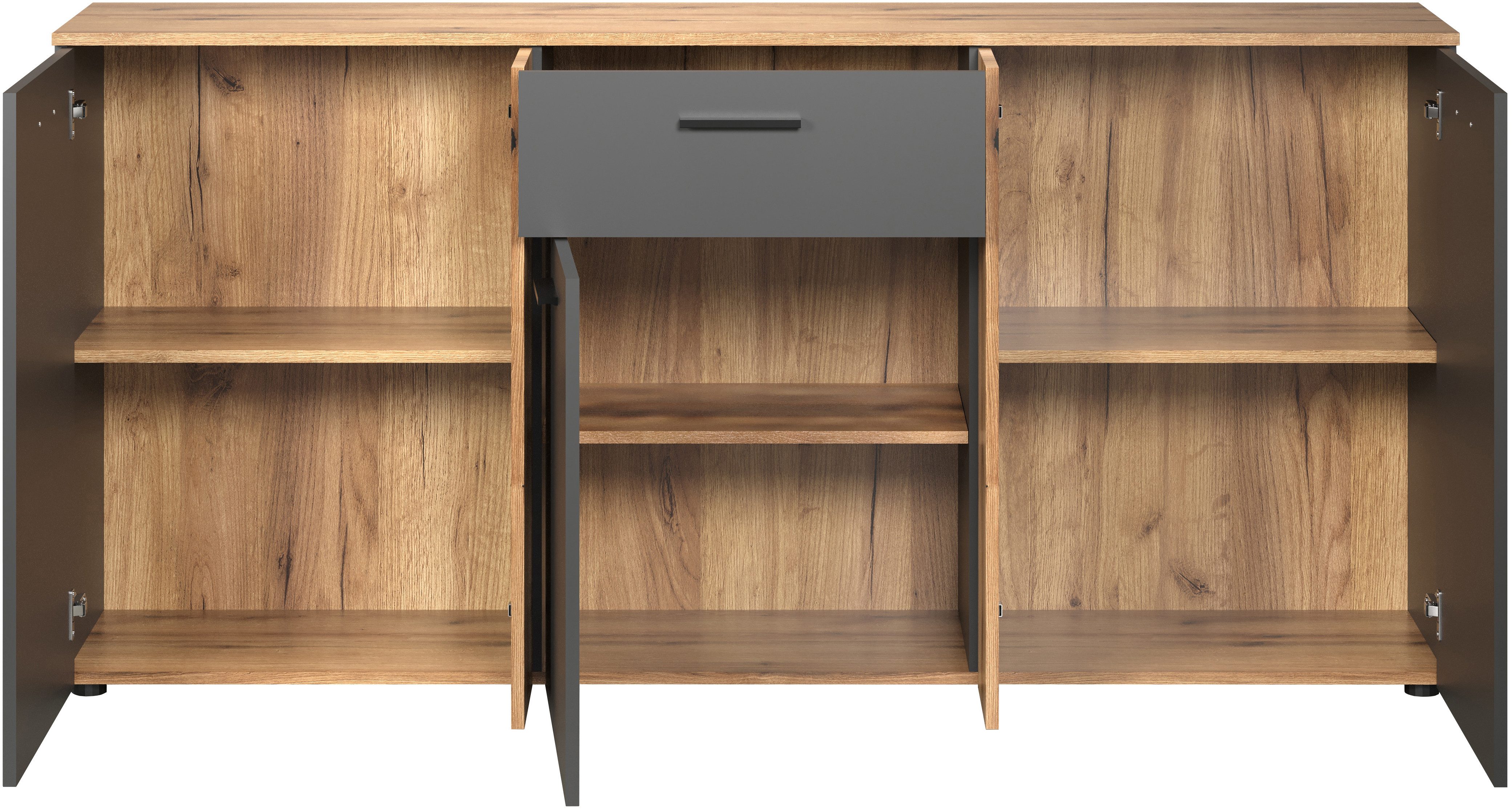 INOSIGN Kast Estepona Sideboard met aanpasbare deuren met groefontwerp