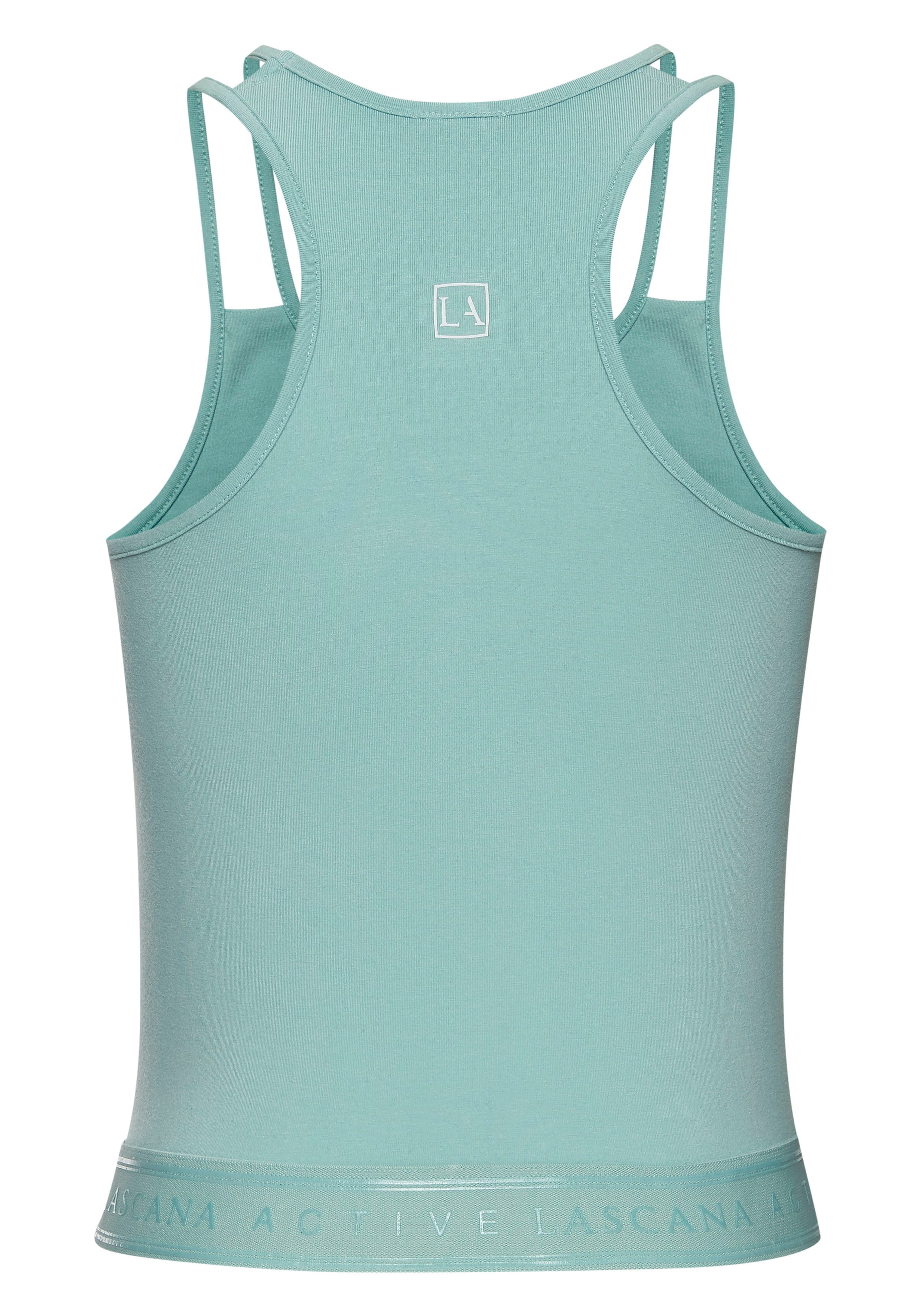 active by Lascana Crop-top met een deelnaad