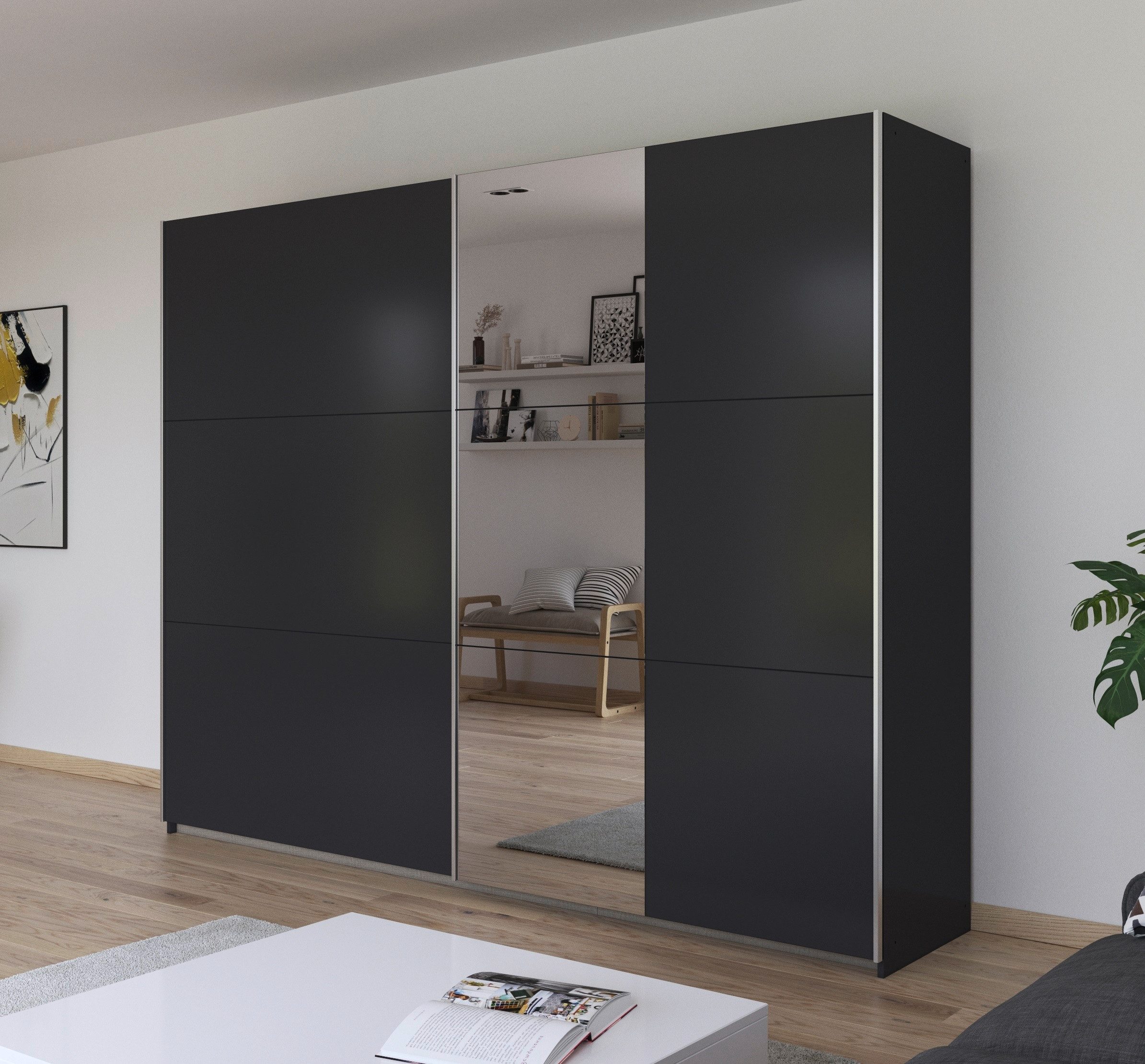 rauch Schuifdeurkast Kledingkast garderobe TOPSELLER AURELIO met 3 uitrustingsvarianten 3 verschillende uitrustingsvarianten handgrepen van metaal made in germany