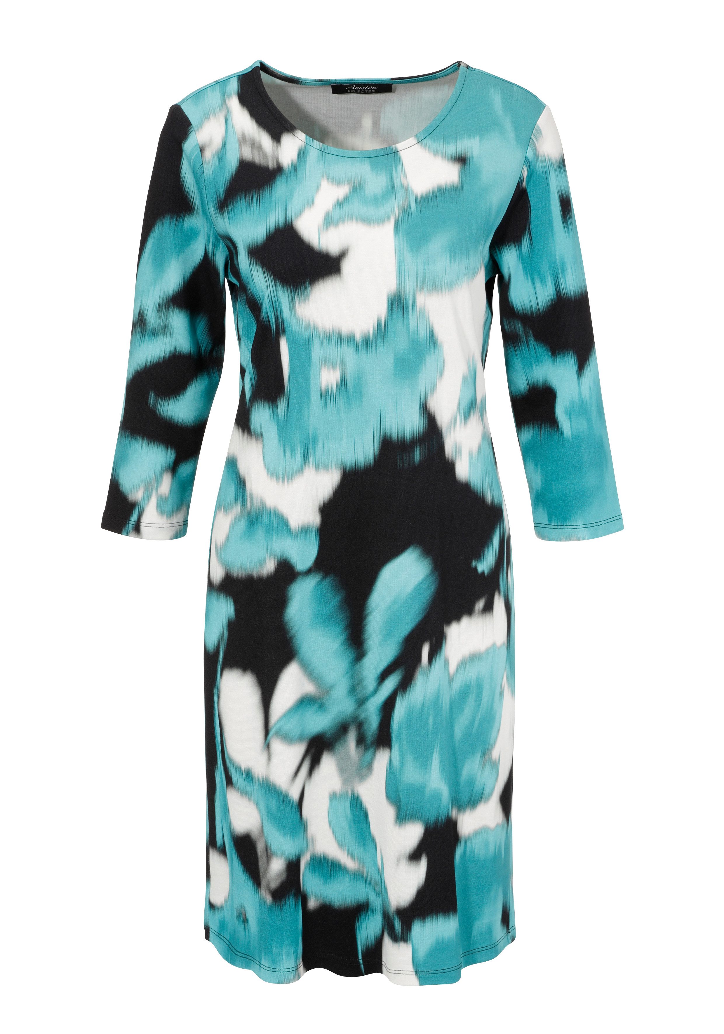 Aniston SELECTED Mini-jurk met vervaagde bloesemprint lichte taillering