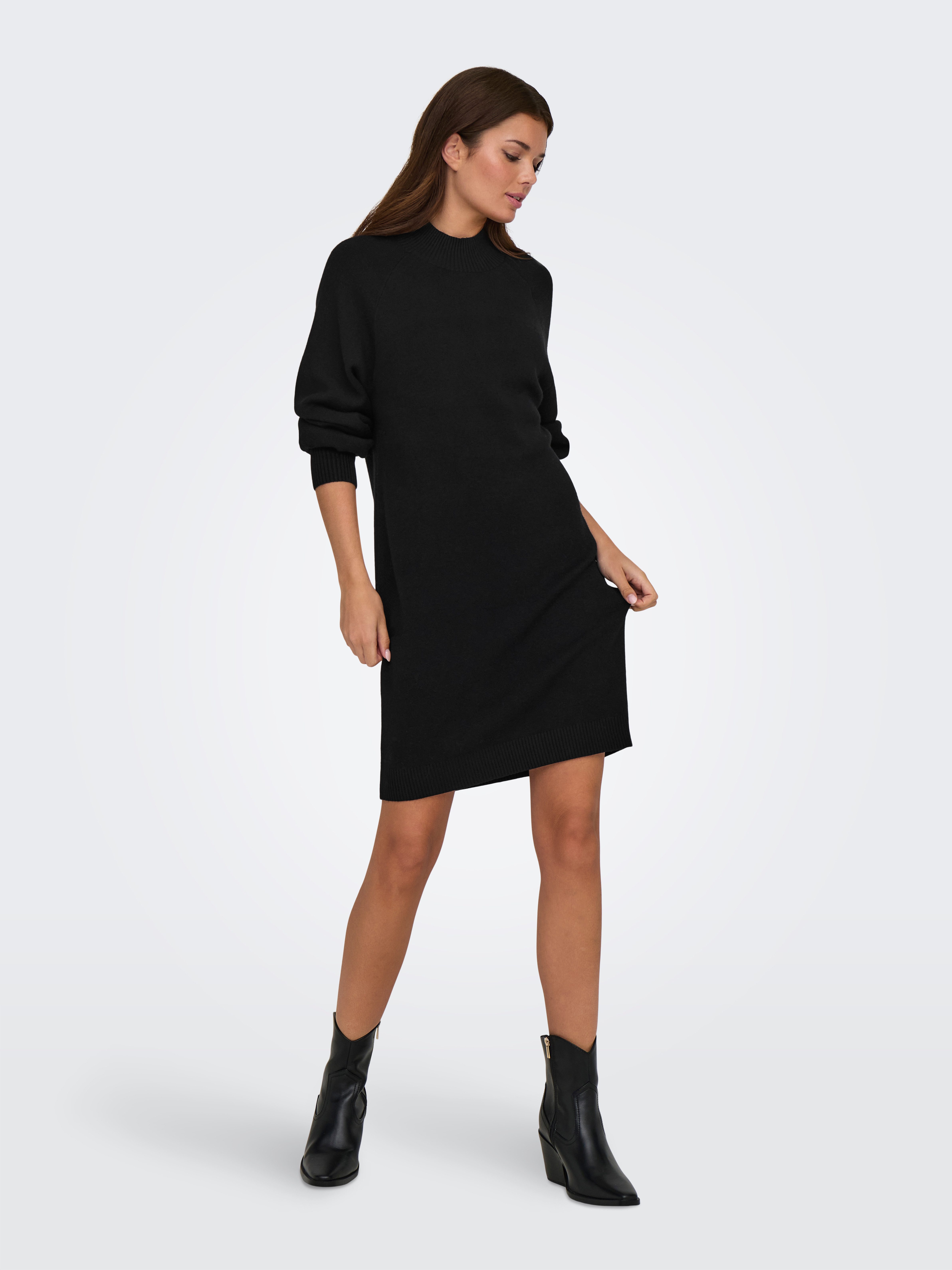 Only Gebreide jurk ONLFRIDA LIFE LS HIGHNECK DRESS CC KNT