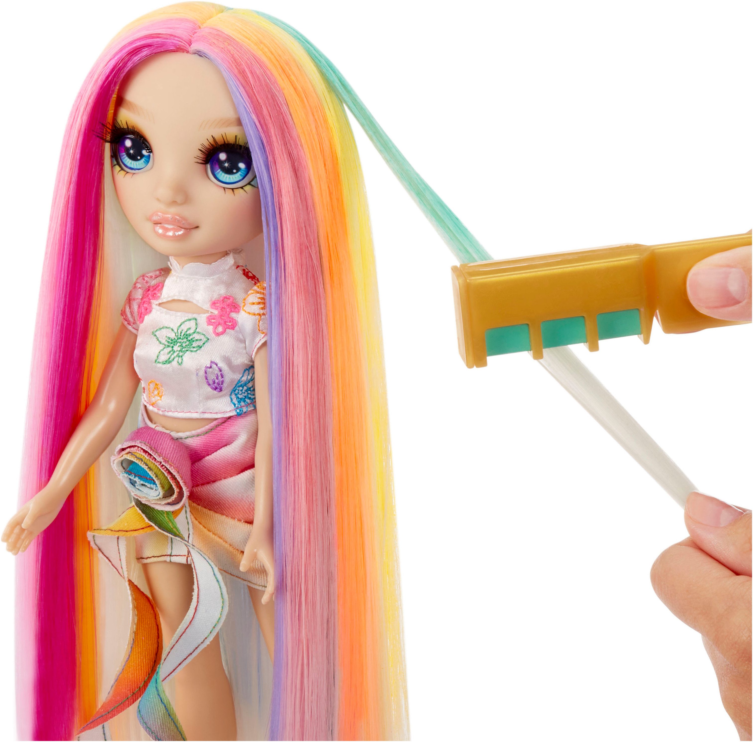 RAINBOW HIGH Aankleedpop Rainbow High Hair Chalk & Style Doll- Amaya (Rainbow)