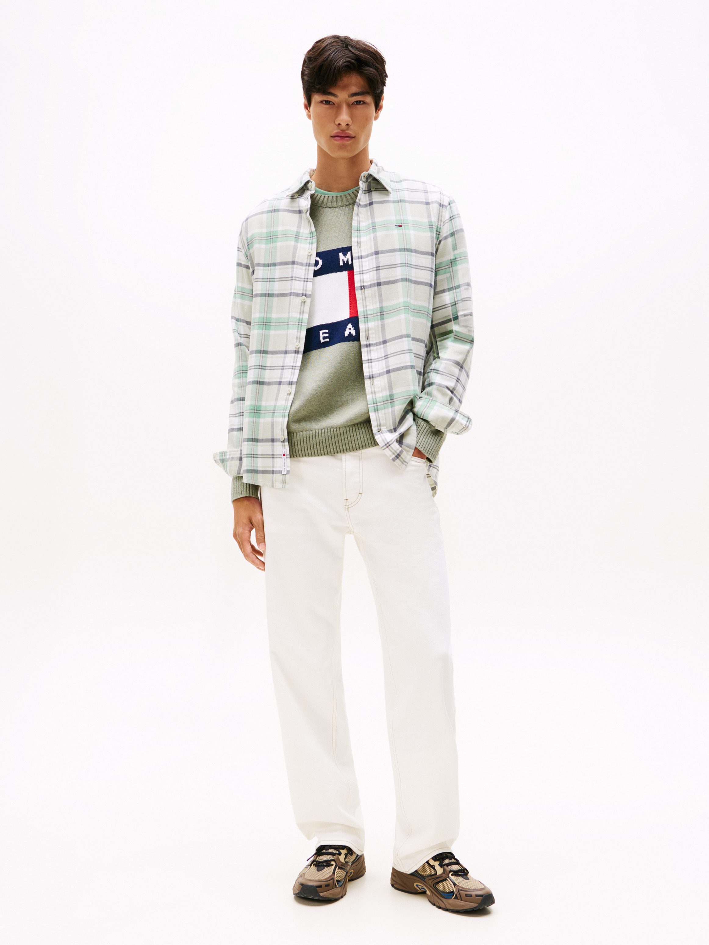 TOMMY JEANS Flanellen overhemd TJM REG FLANNEL CHECK SHIRT EXT