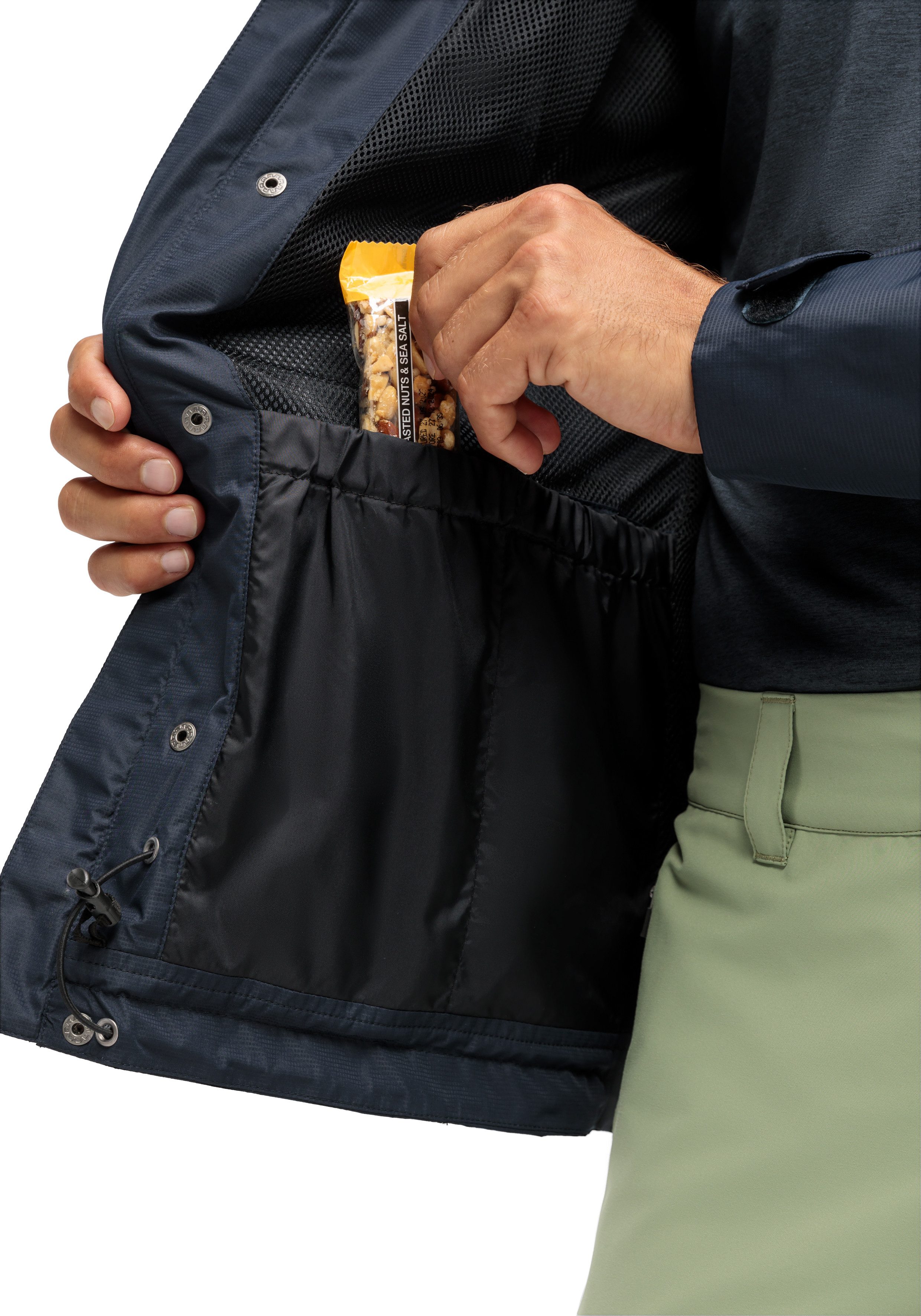 Maier Sports Outdoorjack Abbenstein M Heren jacke waterdicht, functionele jas met 2 buitenzakken + binnenzak