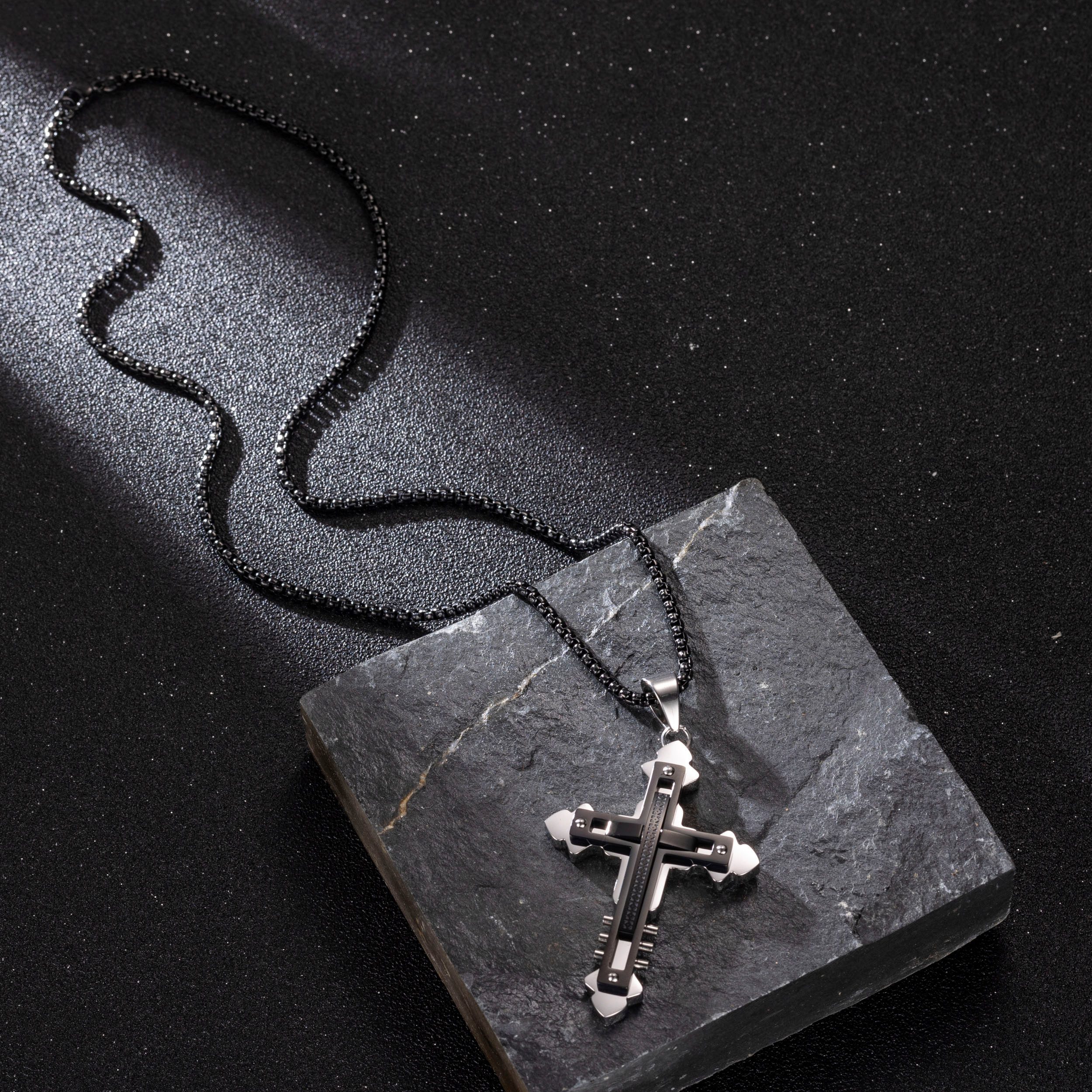 Firetti Ketting met hanger Sieraden cadeau roestvrijstalen halssieraden halsketting venezianerkette kruis