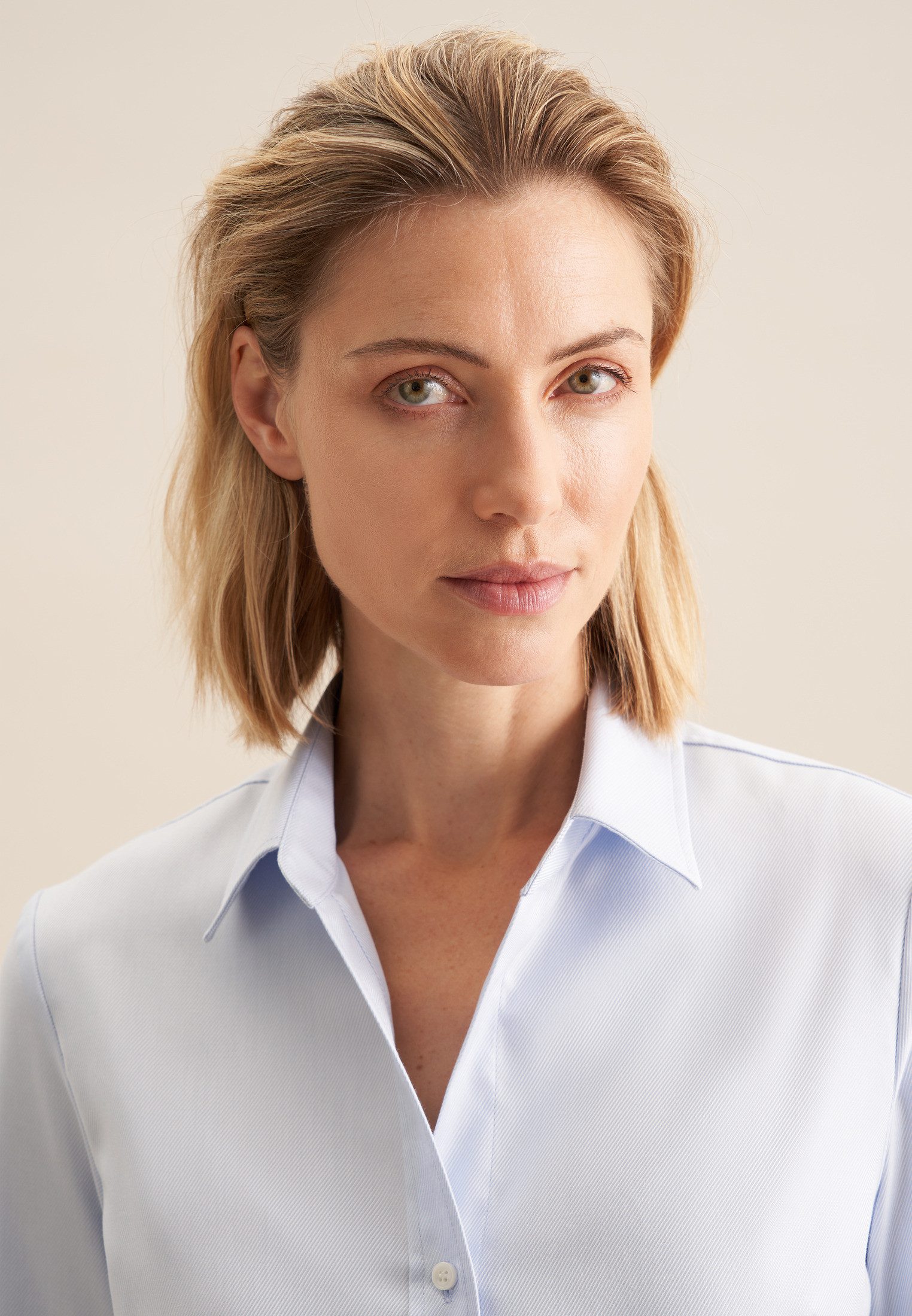 seidensticker Overhemdblouse Zwarte roos Lange mouwen kraag uni