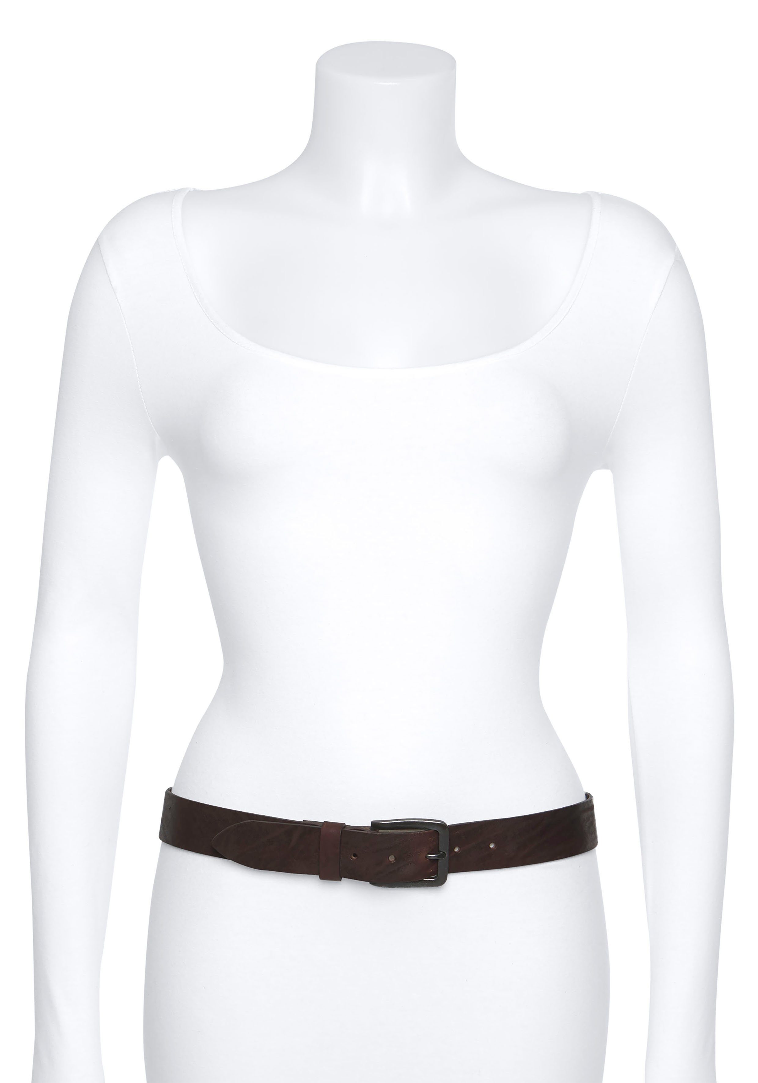 Jack & Jones Leren riem Vintage-look, generfd oppervlak