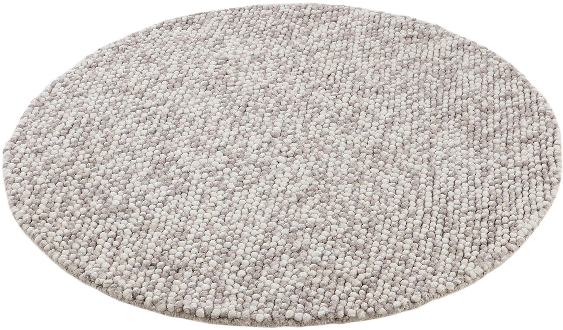 carpetfine Vloerkleed Calo Handgeweven tapijt, uni-kleuren, gemeleerd, handgeweven, 70% wol
