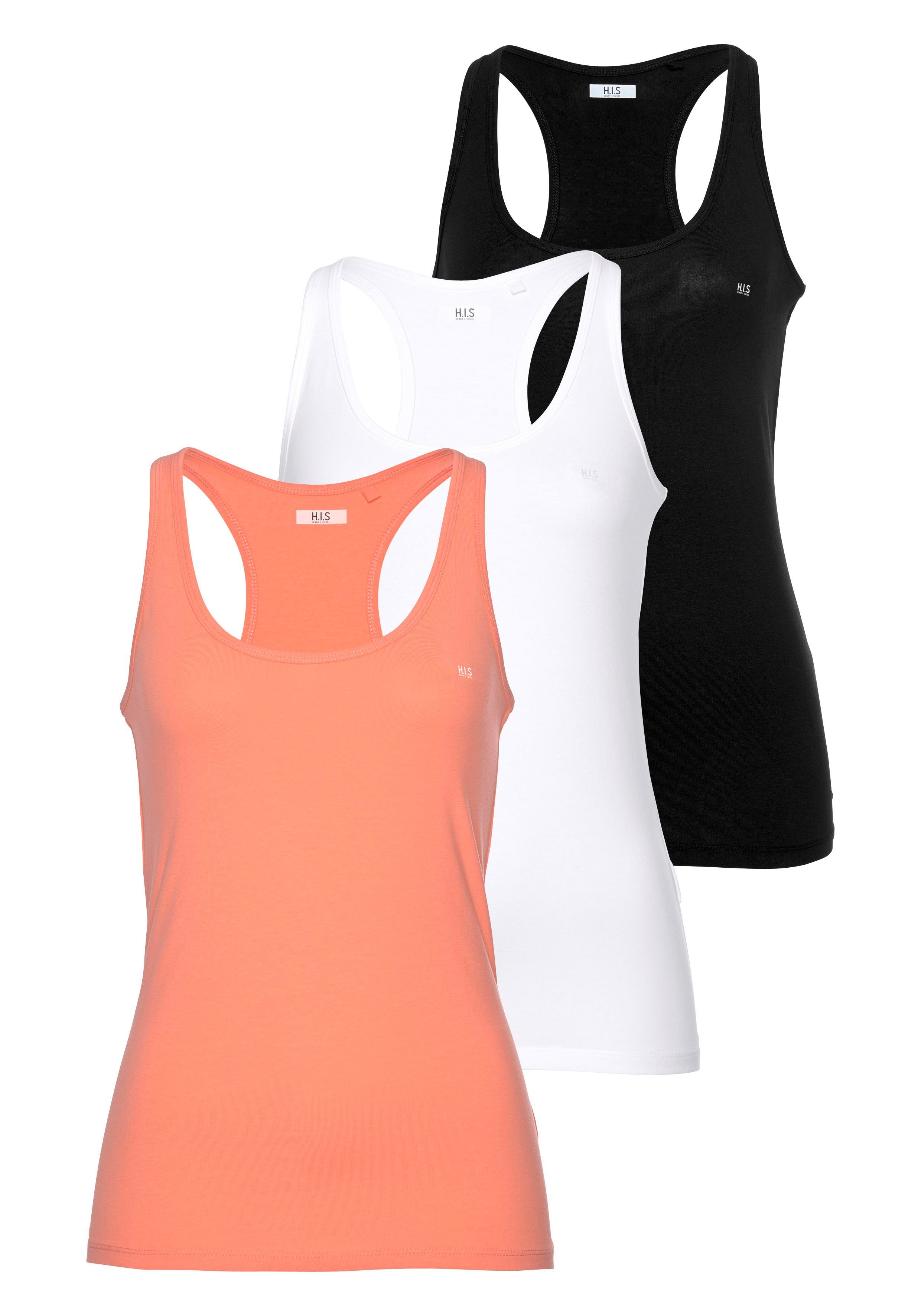H.I.S Tanktop (Set van 3) dames tanktops maat 40 multicolor