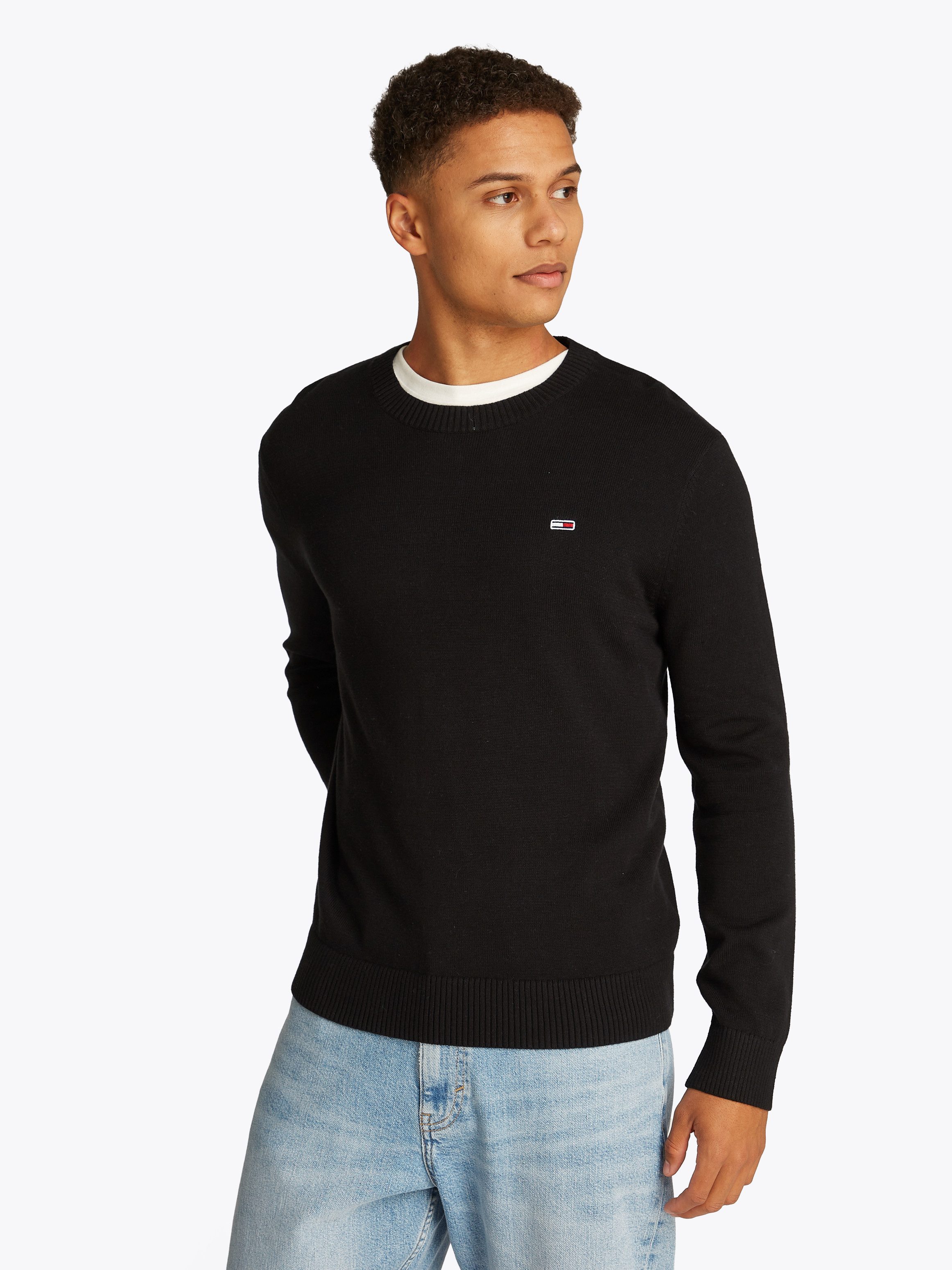 TOMMY JEANS Trui met ronde hals TJM SLIM ESSENTIAL LIGHT SWEATER