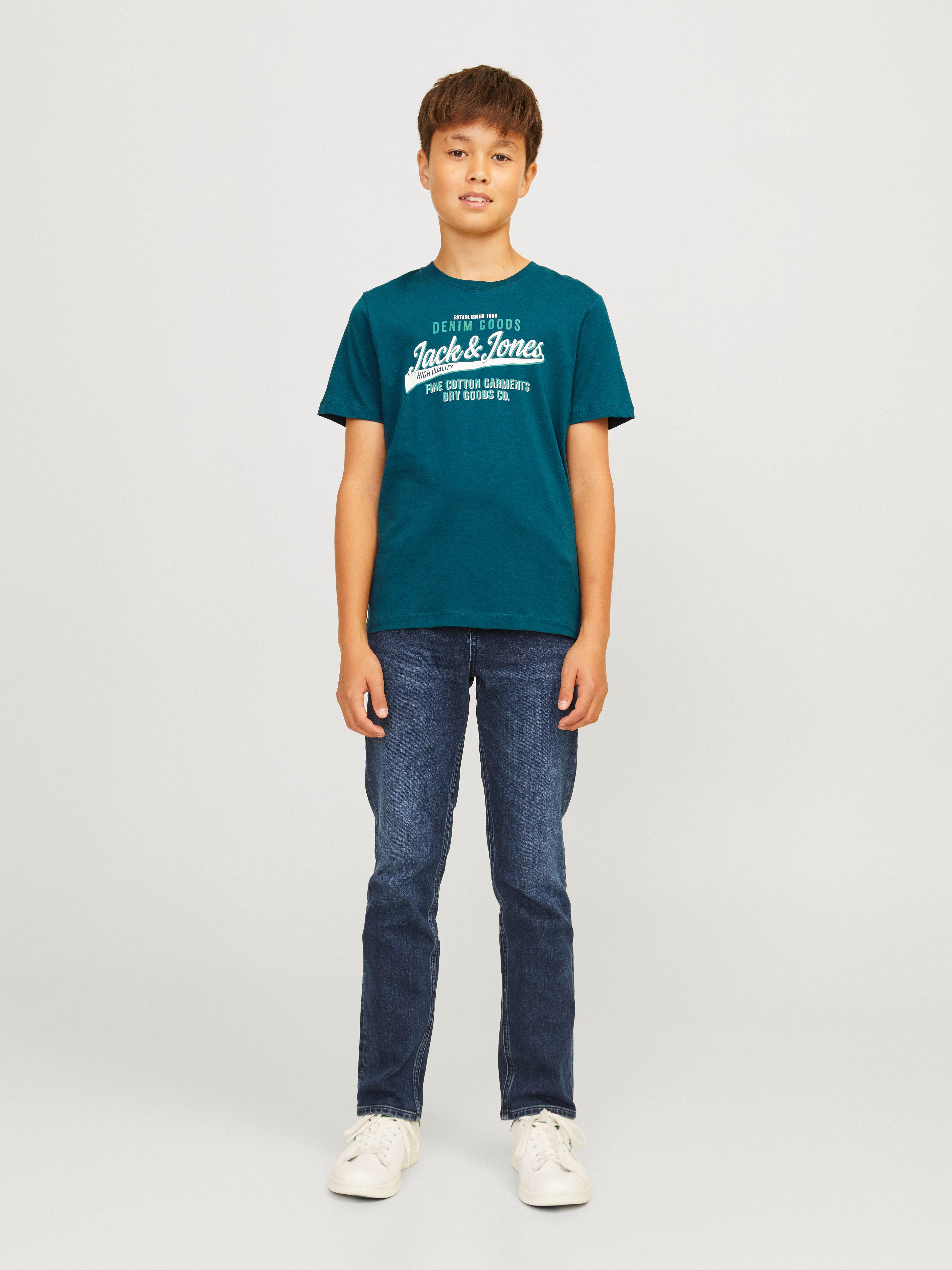 Jack & Jones Junior Shirt met ronde hals JJELOGO TEE SS O-NECK 2 COL S NOOS JNR