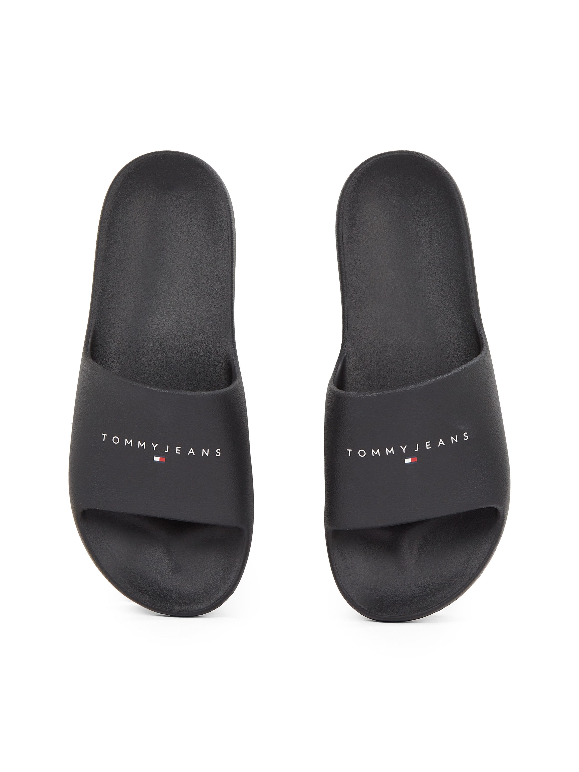 TOMMY JEANS Slippers TJM BASIC SANDAL , instapschoen, zomerschoen, comfort-schoen met logo-opdruk