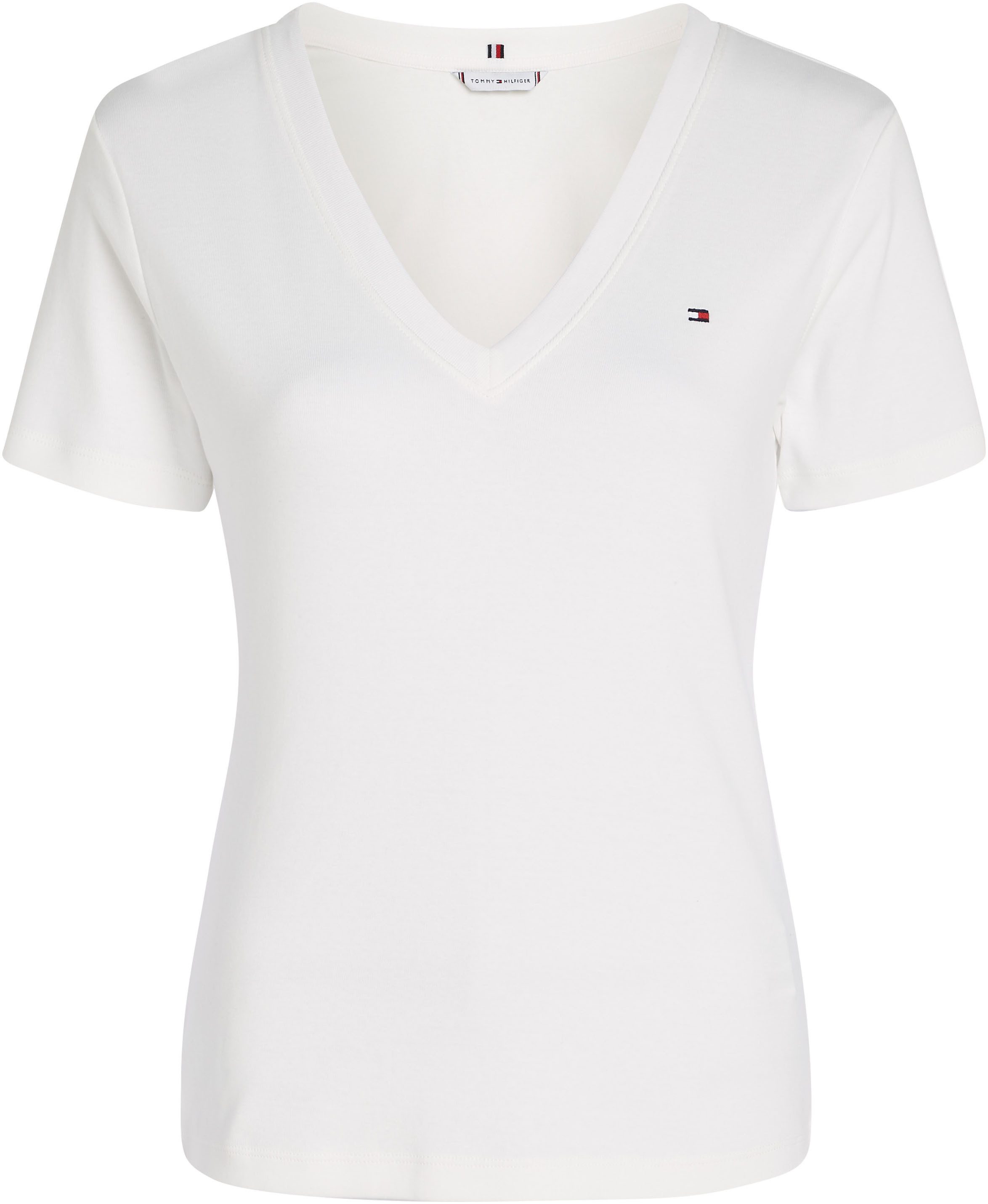 Tommy Hilfiger T-shirt SLIM CODY V-NK SS met geborduurd logo