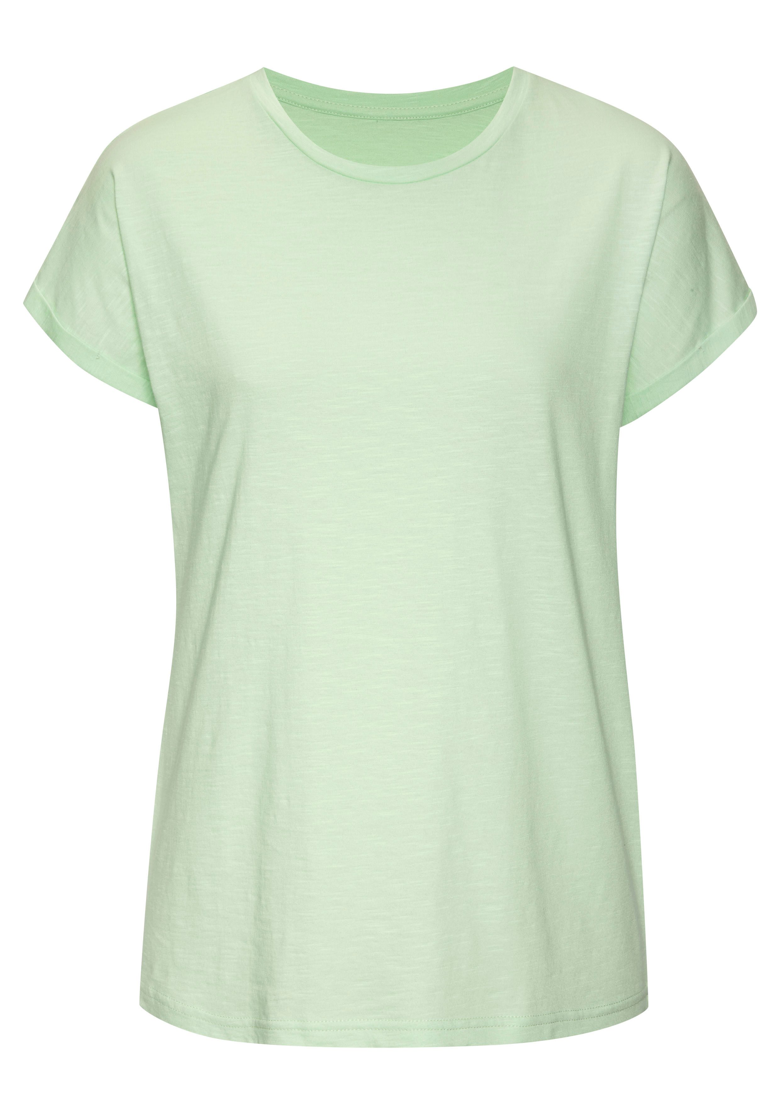 Vivance T-shirt Met modieuze frontprint in een zachte katoenkwaliteit (Set van 2)
