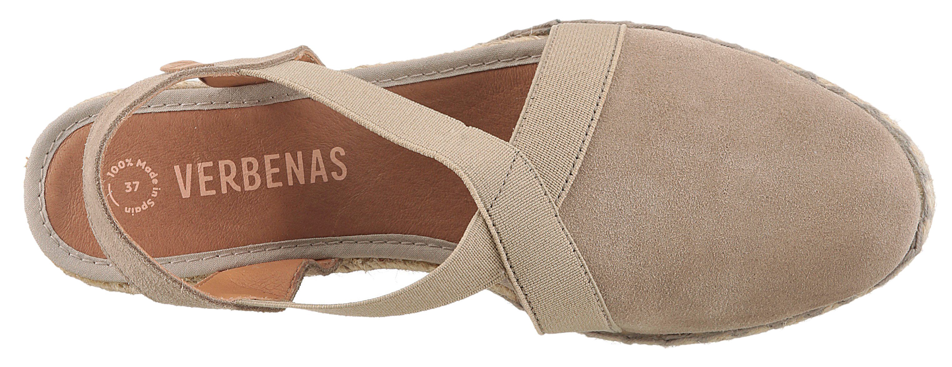 VERBENAS Sleehaksandaaltjes Milena Serraje , zomerschoen, riemchensandaal, vakantieschoen, sleehak met jute-frame