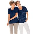classic basics shirt met ronde hals shirts (2-delig) blauw