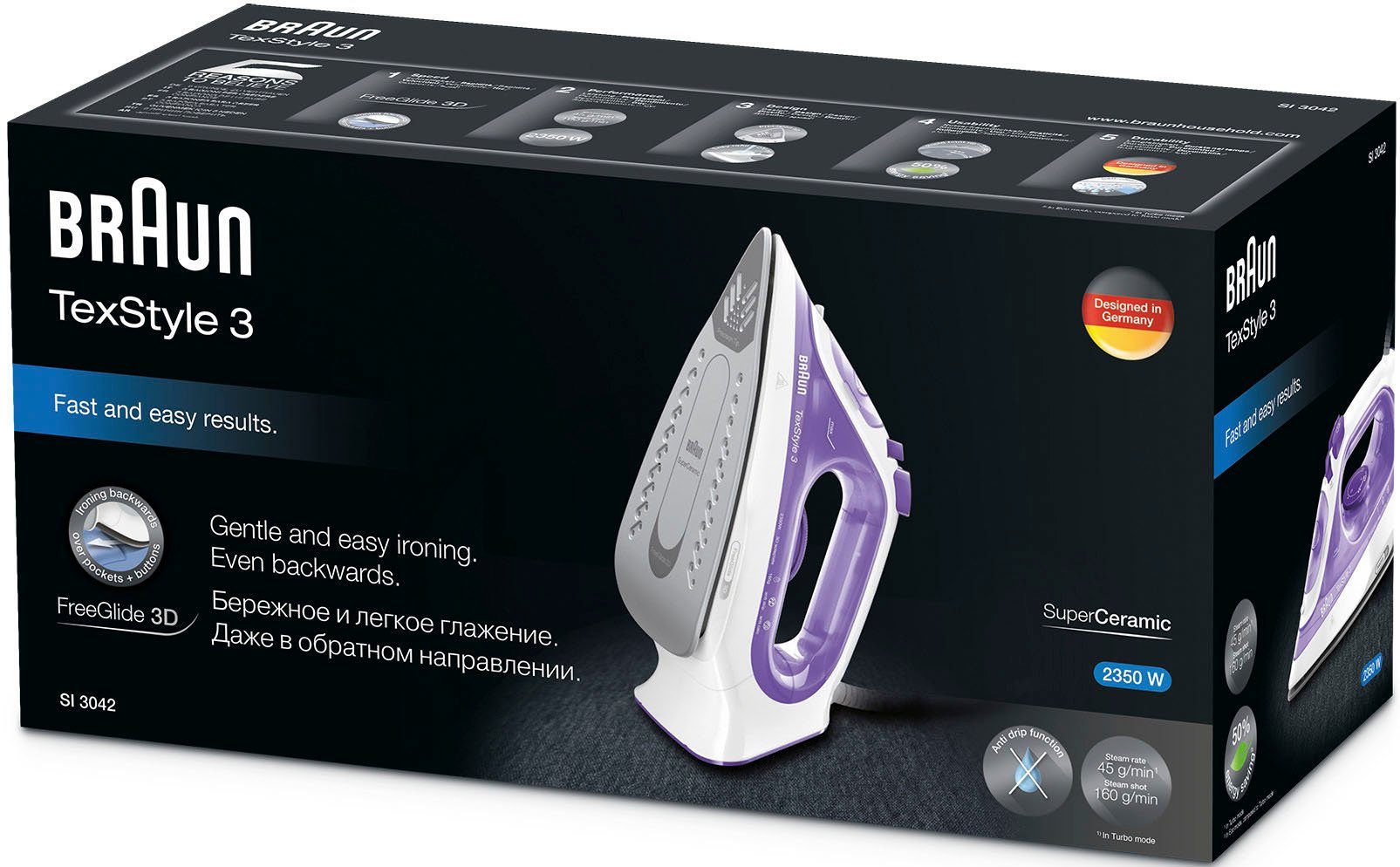 Braun Stoomstrijkijzer TexStyle 3 SI 3042 VI