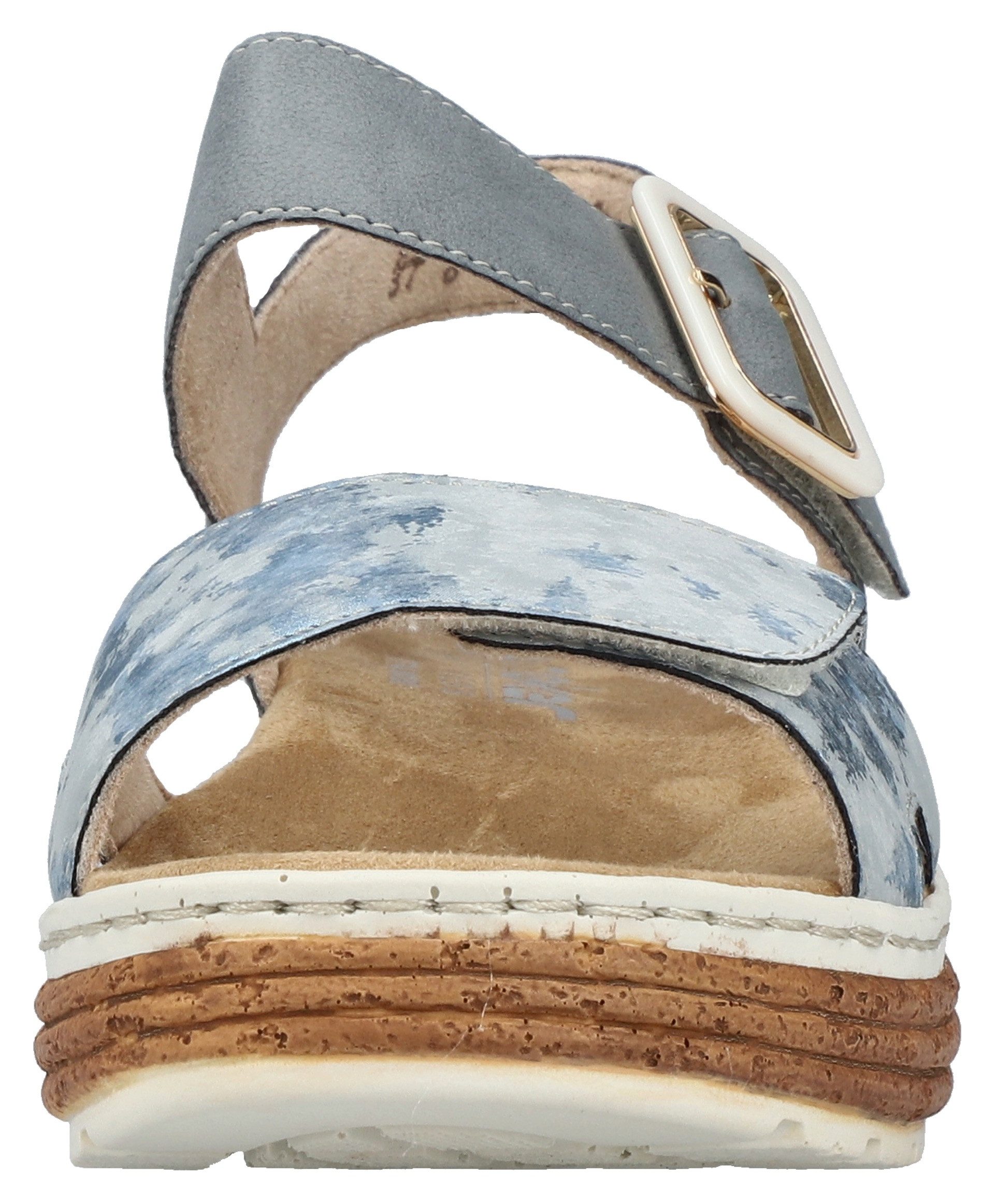 Rieker Plateausandalen Sandalette, zomerschoen, sleehaksandaal met praktische klittenbandsluitingen