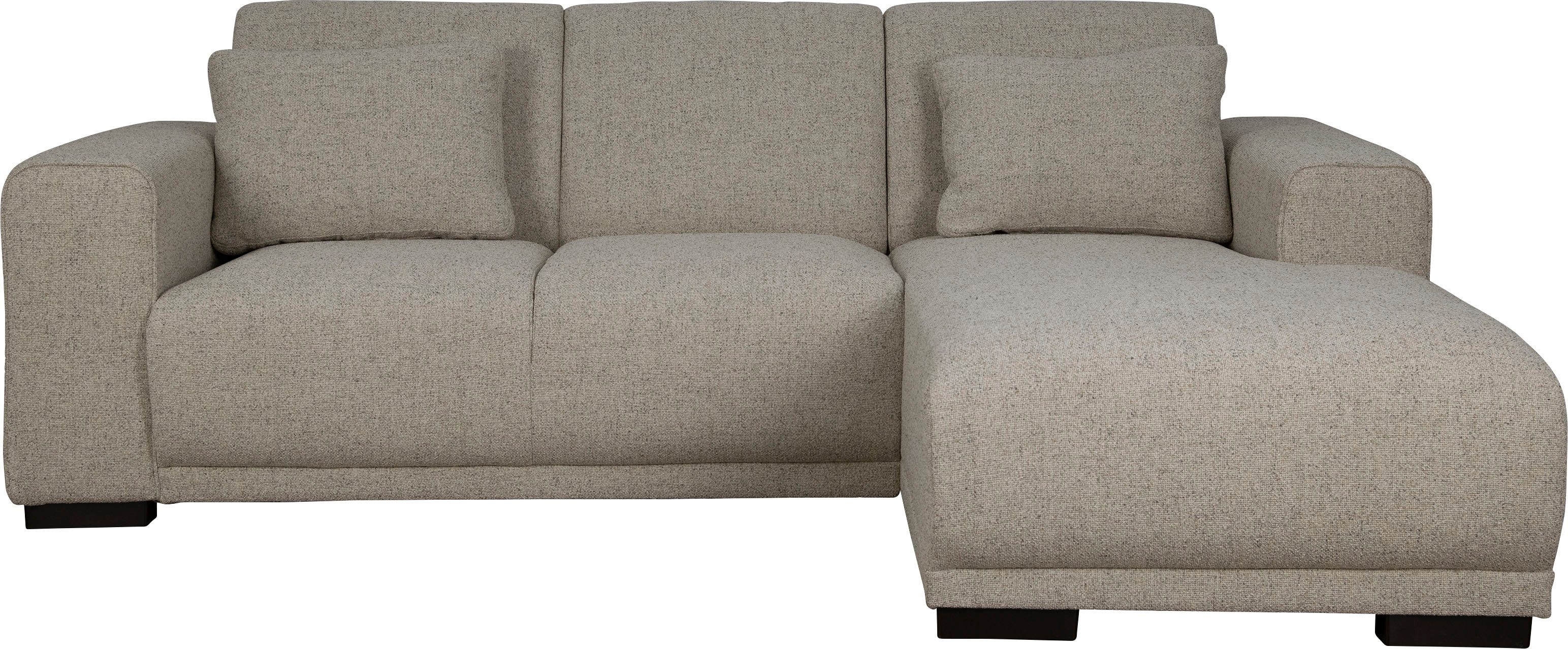 Home affaire Hoekbank BORNHOLM L-vorm met chaise longue, afmetingen B/D/H: 234/162/85 cm Recamiere links of rechts bestelbaar, golfvering, inclusief 2 kussens