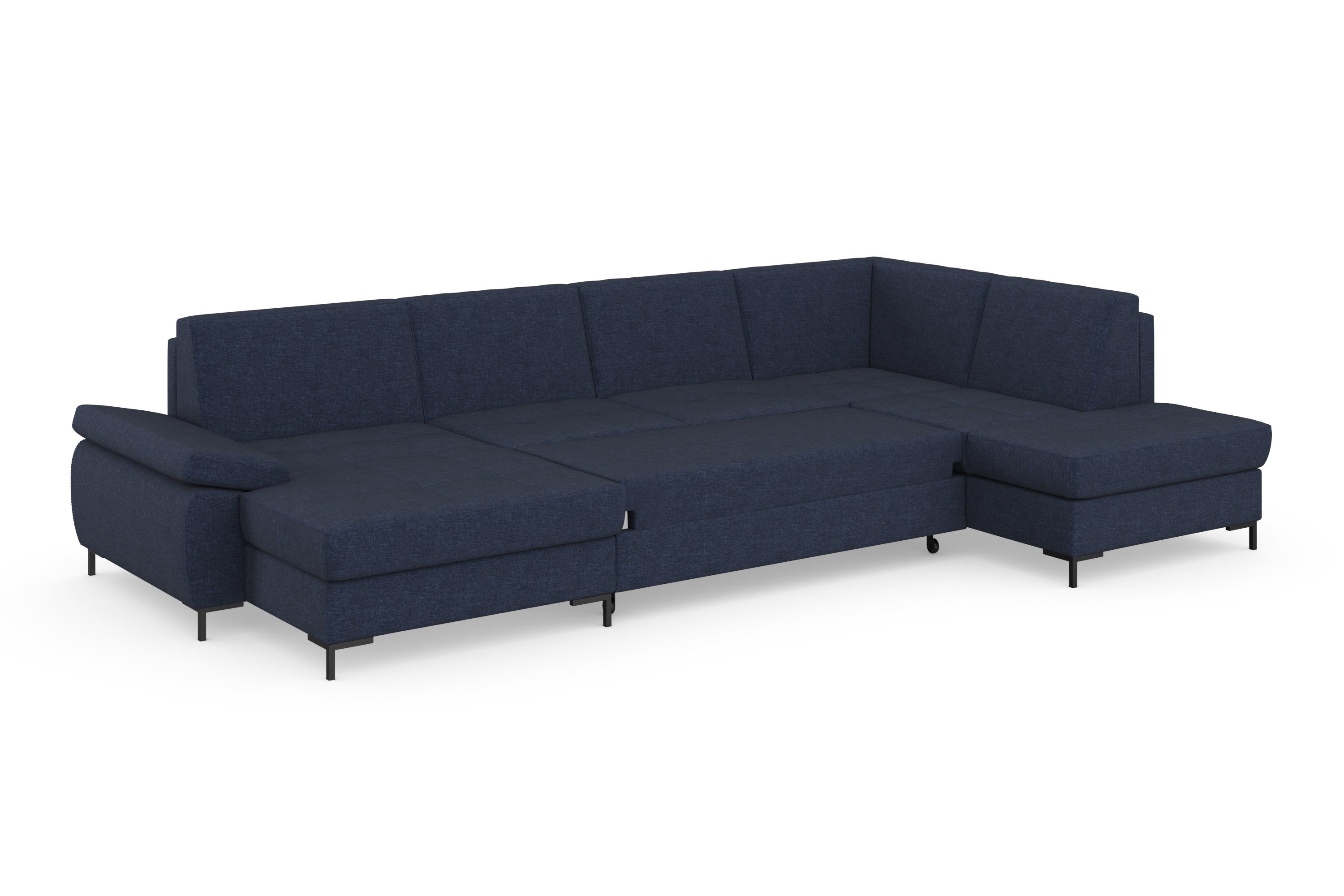 DOMO collection Zithoek Capelo, comfortabel, duidelijke lijnen kenmerken dit ontwerp, U-Vorm met verstelbare armleuningen, naar keuze met slaapfunctie, binnenvering
