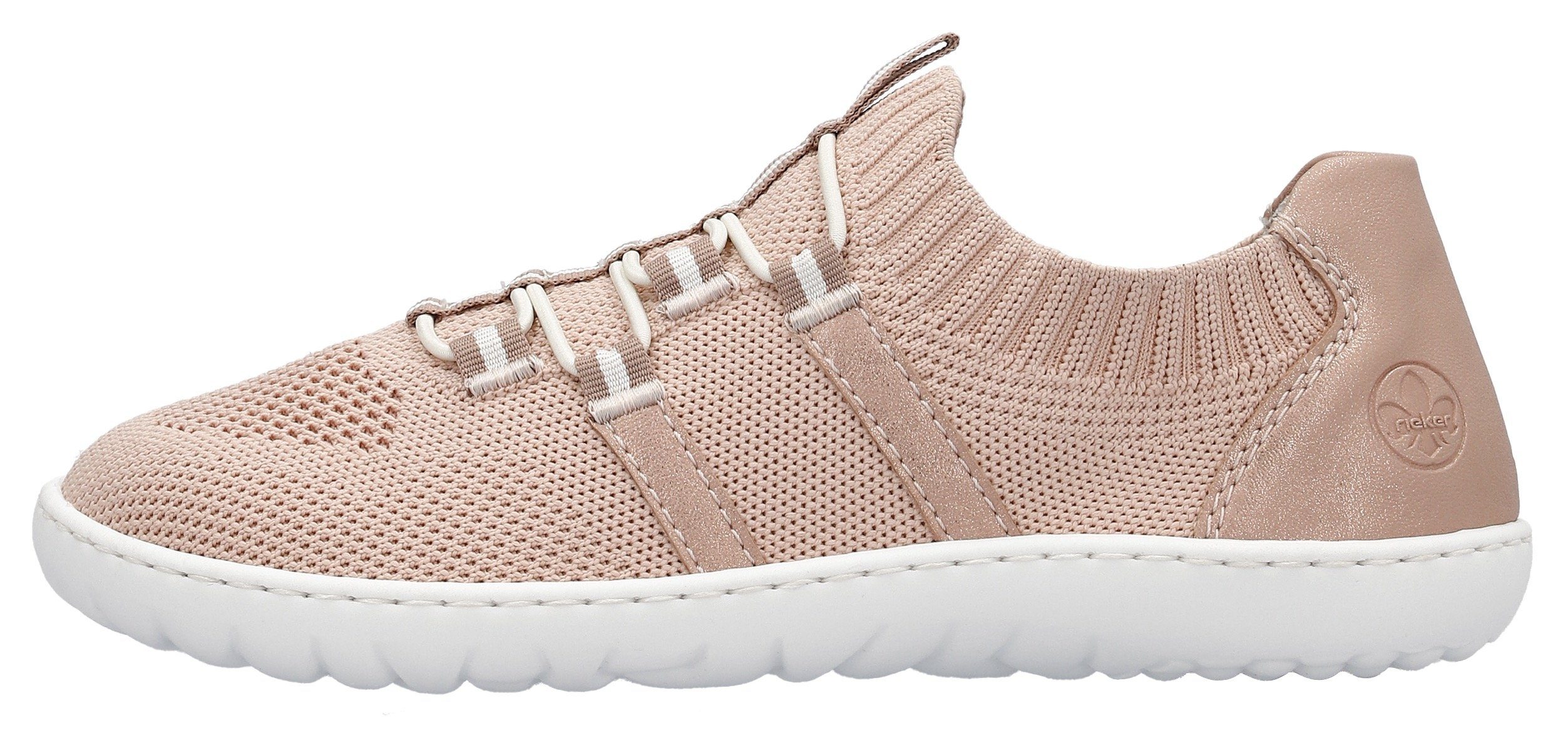 Rieker Slip-on sneakers Barefootschoenen , slipper, vrijetijdsschoen, lage schoen met elastische brei-schaft