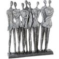 casablanca by gilde decoratief figuur sculptuur meidenavond, antiek zilver decoratief object, hoogte 34 cm, antiek-finish, met teksthanger, woonkamer (1 stuk) zilver