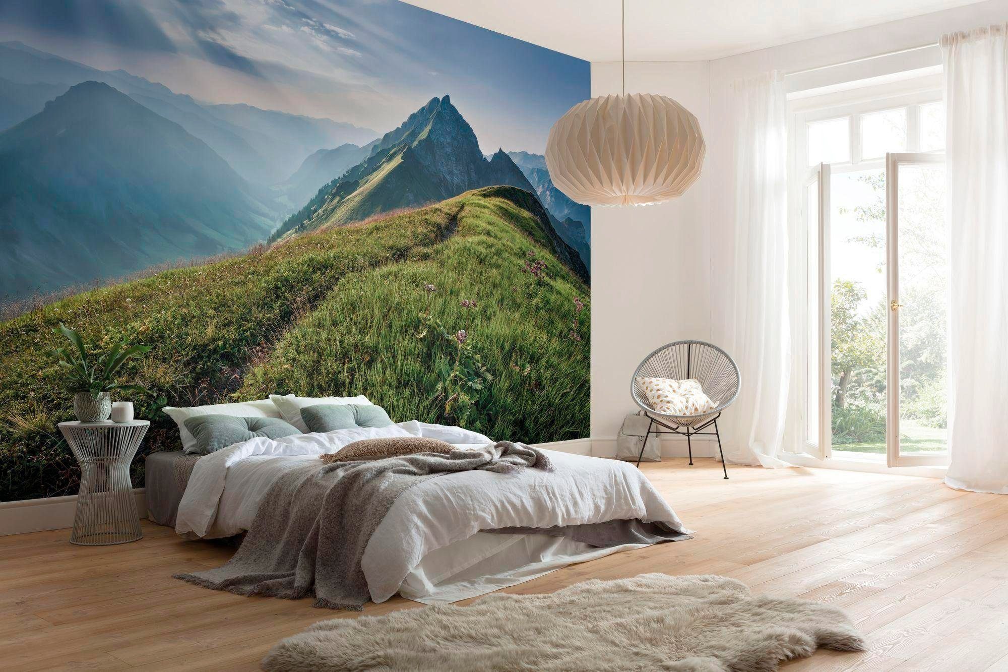Komar Vliesbehang Digitale print vlies - Green Vein - Afmeting 400 x 250 cm (1 stuk)