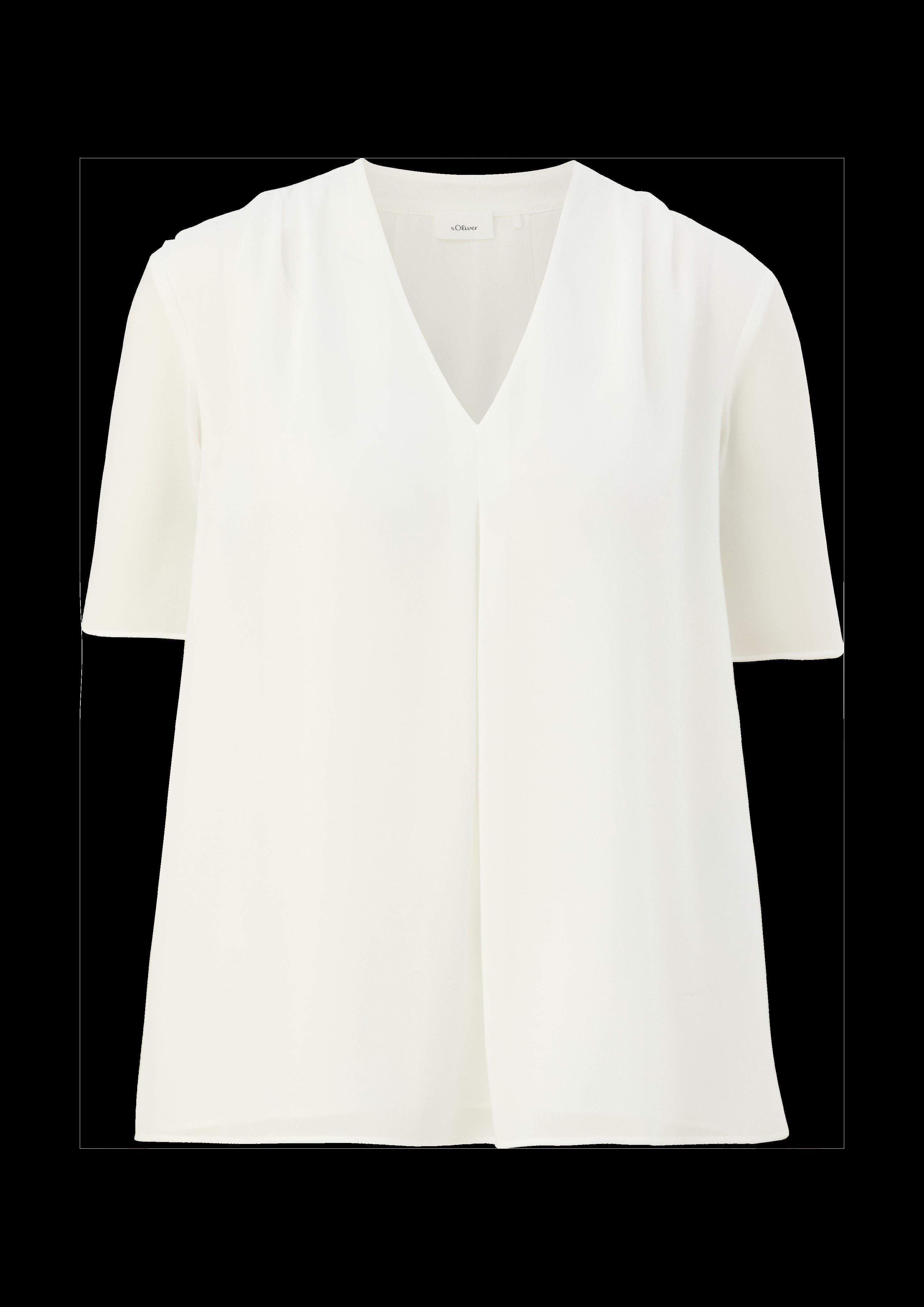 s.Oliver BLACK LABEL Shirtblouse met ingelegde plooi voor