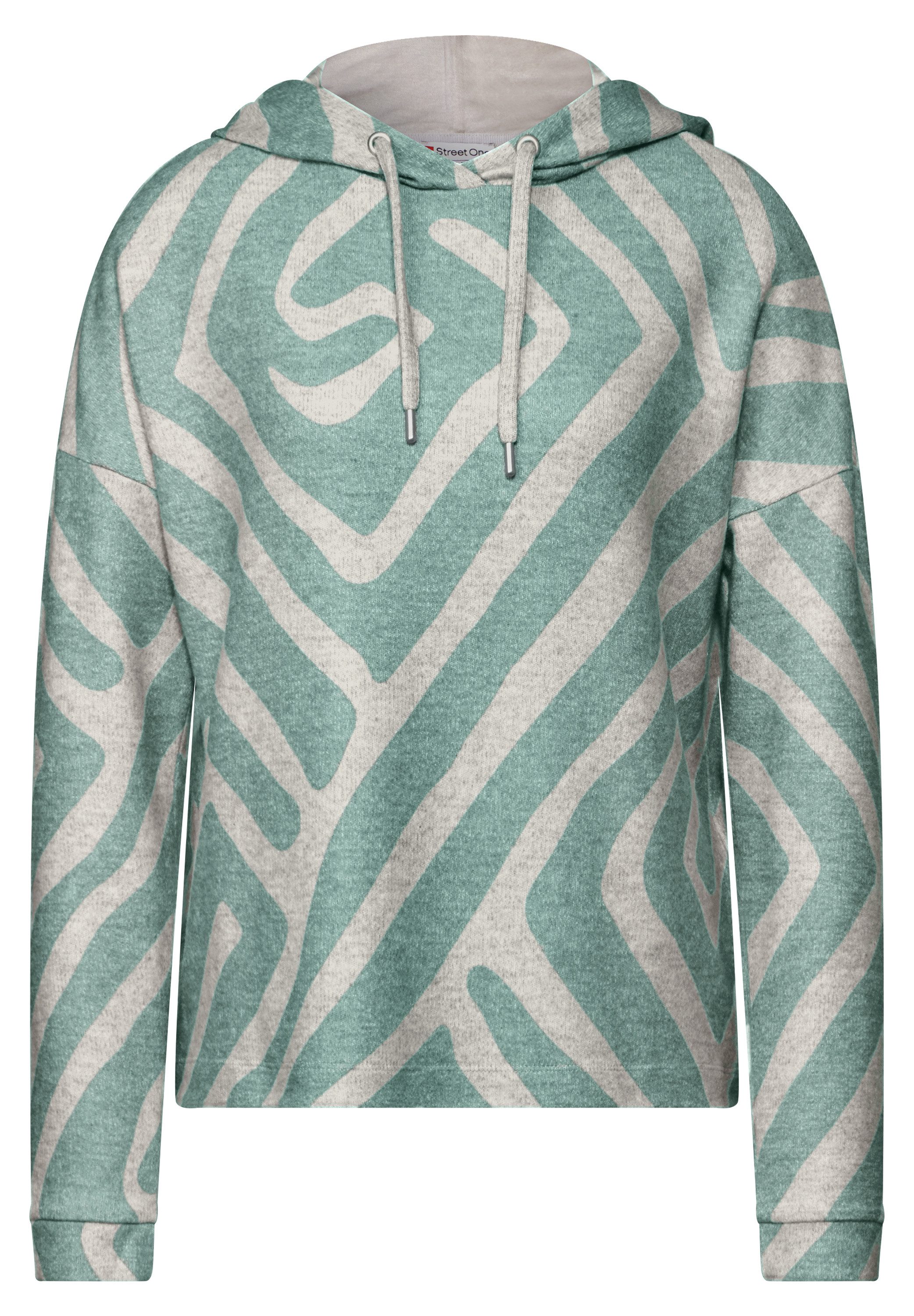 STREET ONE Capuchonshirt met geometrisch motief