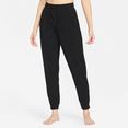 nike sportbroek yoga dri-fit womens - fleece joggers (plus size) zwart