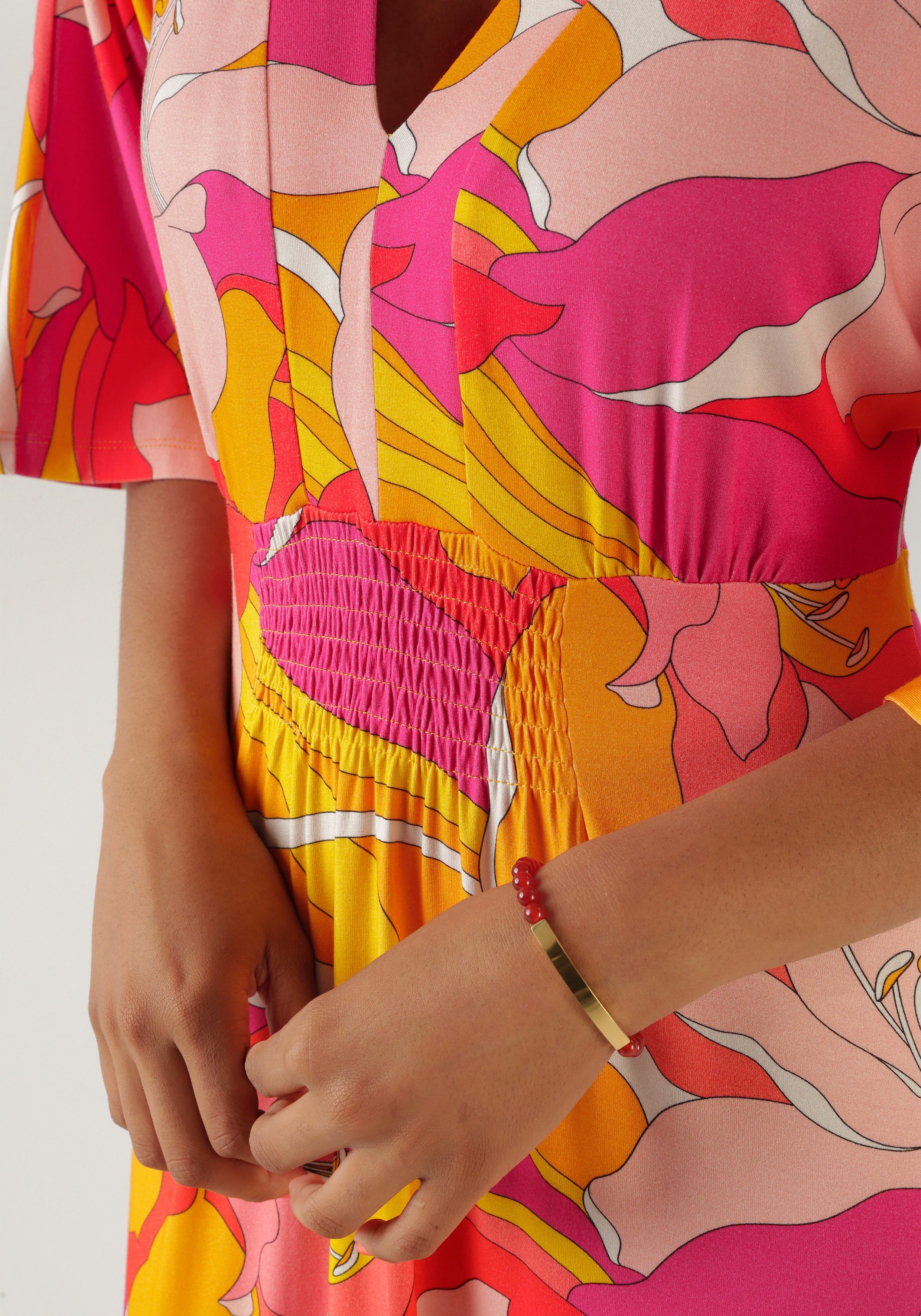 Aniston SELECTED Maxi-jurk met wijde 3/4-mouwen - nieuwe collectie