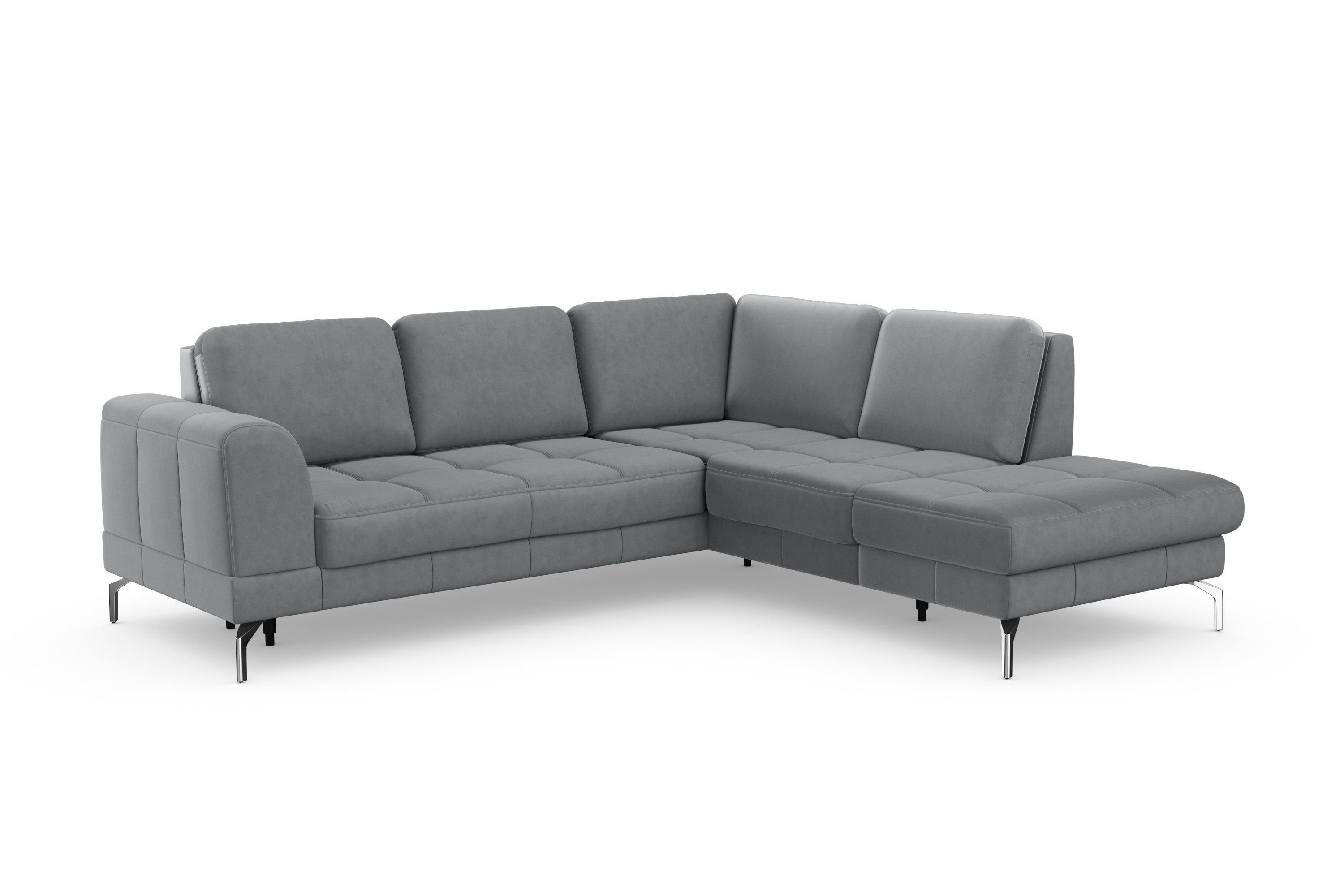 sit&more Hoekbank Bendigo L-vorm inclusief zitdiepteverstelling, bodemvrijheid 15 cm, in 2 pootkleuren