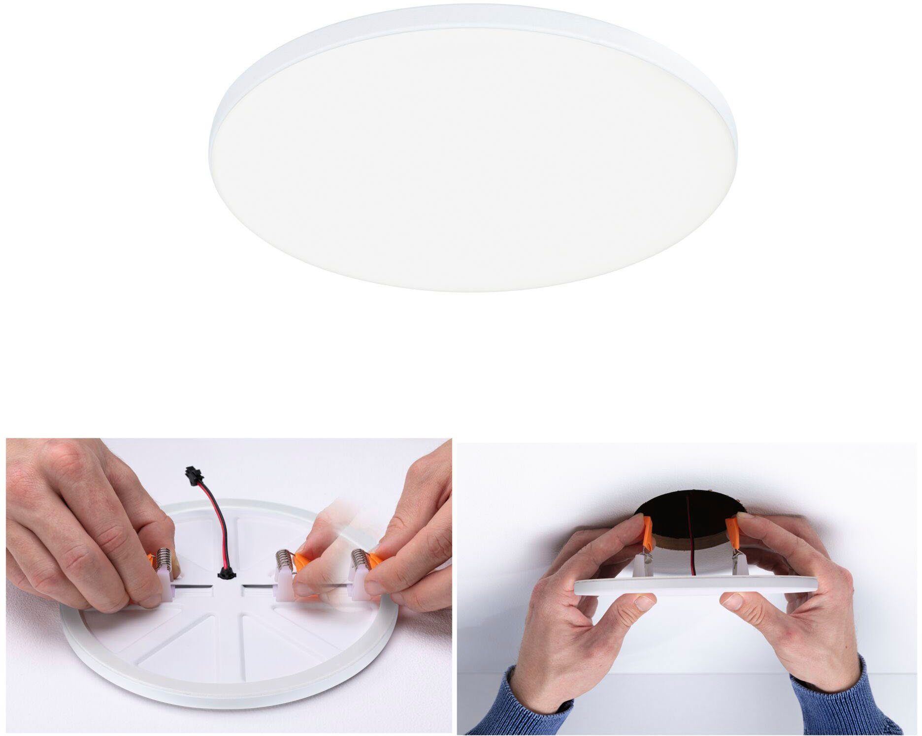 Paulmann Ledinbouwlamp VariFit LED Inbouwpaneel Veluna Edge IP44 rond 160mm 1100lm 4000K Wit (1 stuk)
