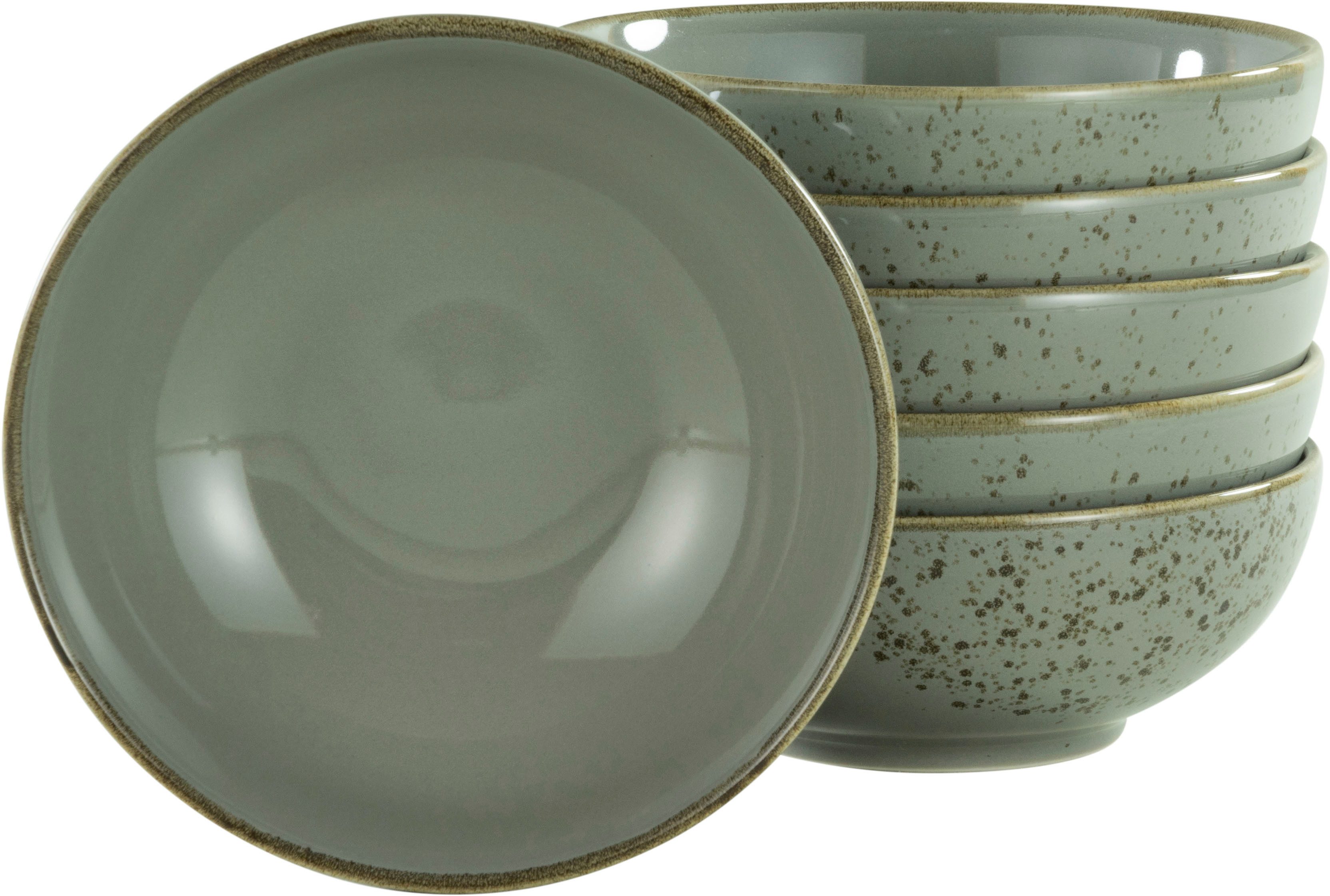 CreaTable Mueslischaaltje NATURE COLLECTION Slakom, snackschaal, ø 16,5 cm (set, 6-delig)