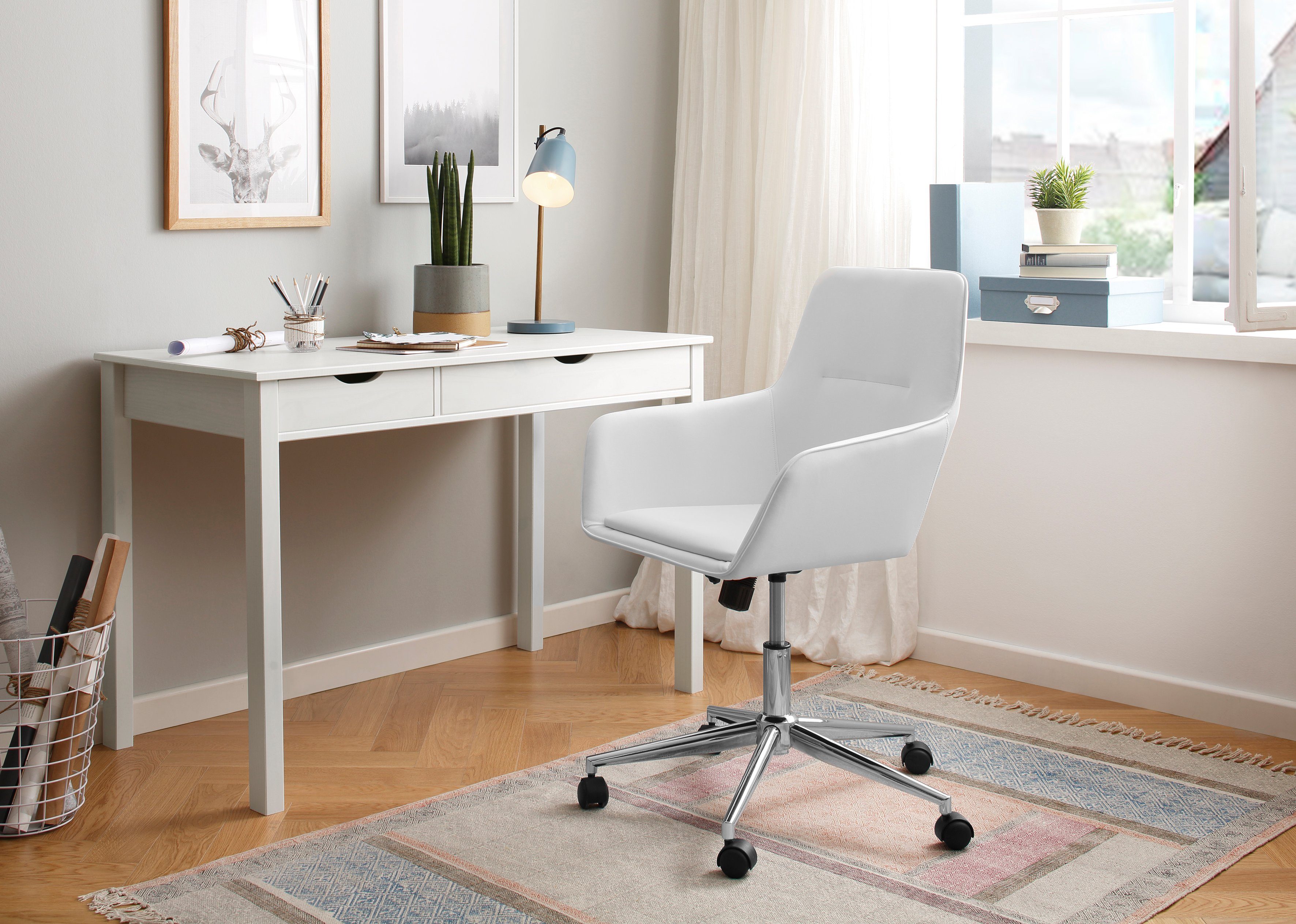 INOSIGN Bureau Gava massief grenenhout, voor het thuiskantoor, laptoptafel breedte 120 cm