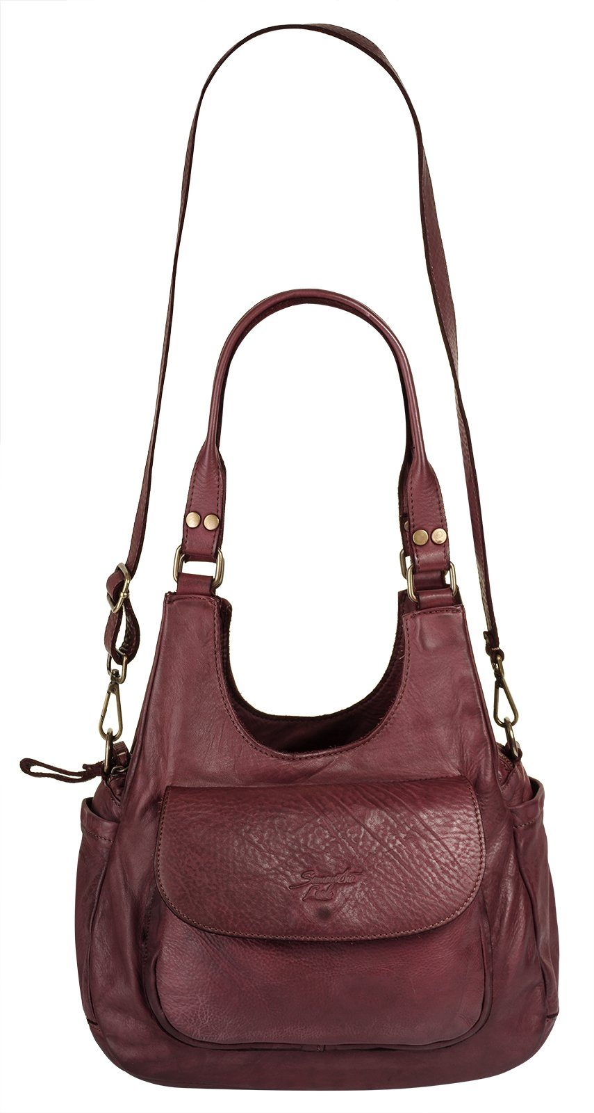 Samantha Look Schoudertas echt leer, made in italy