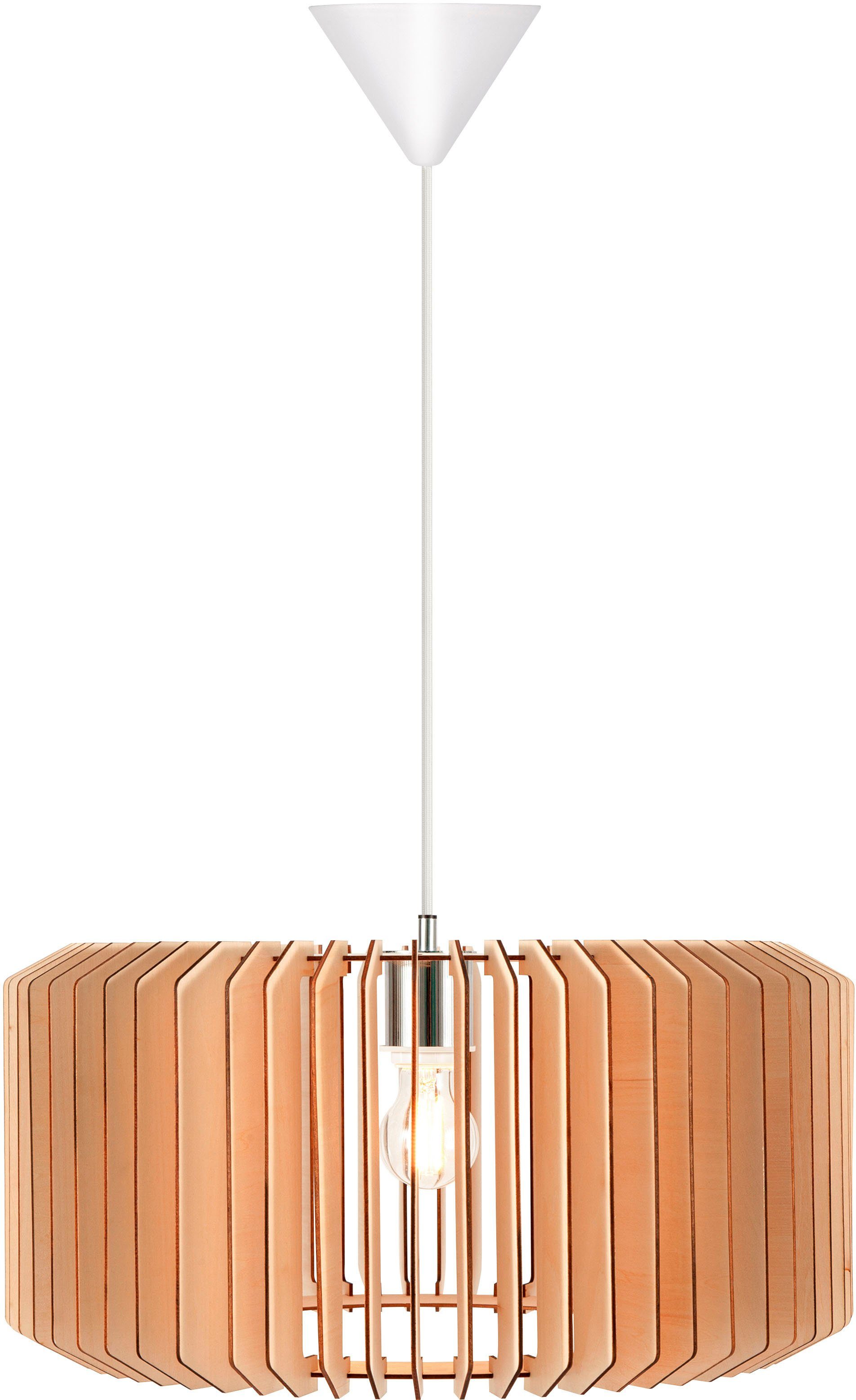 Nordlux Hanglamp Asti Natuurlijk materiaal, creëert een mooi licht- en schaduwspel (1 stuk)