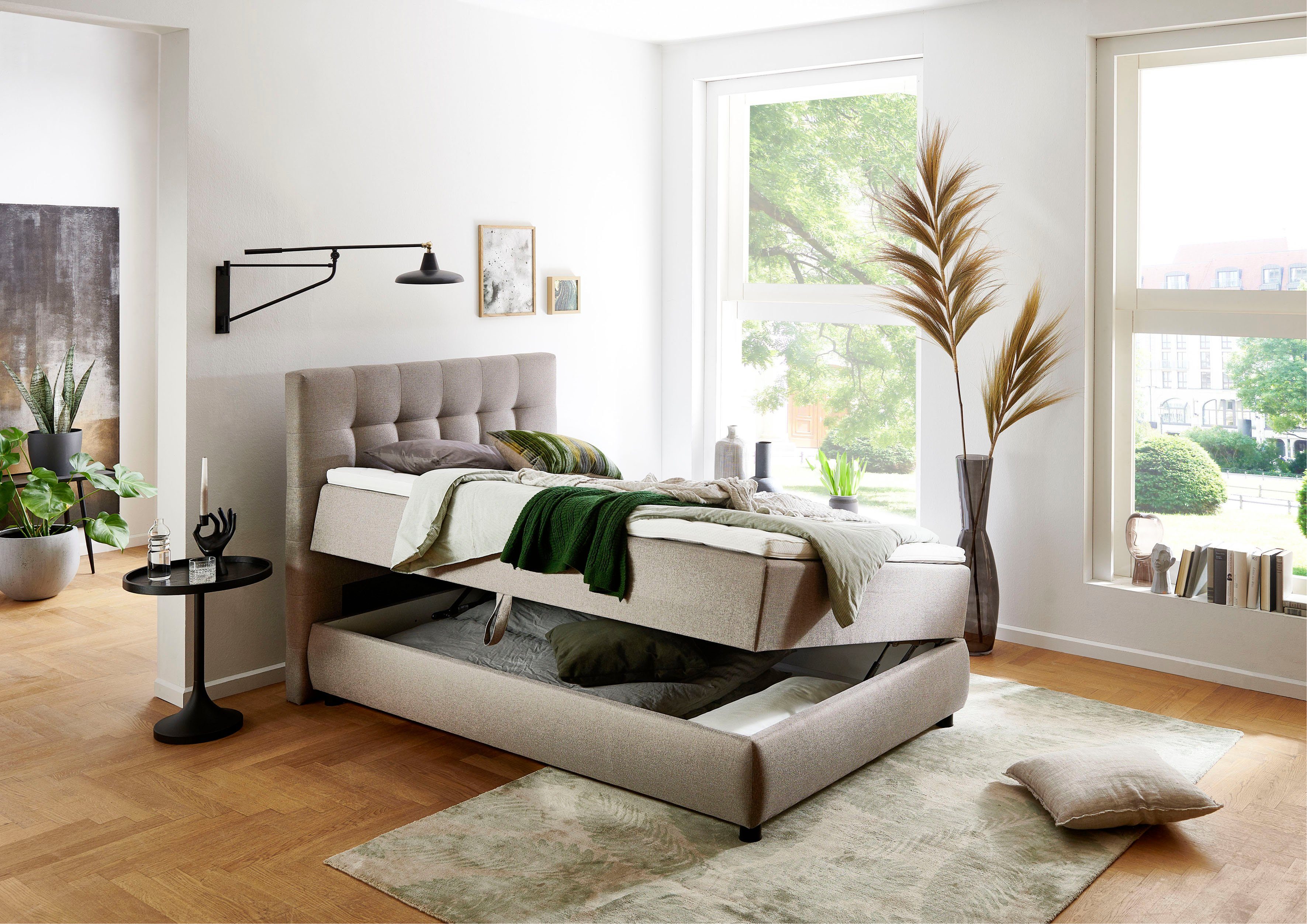 ATLANTIC home collection Boxspring Lilo inclusief bedkist en topper
