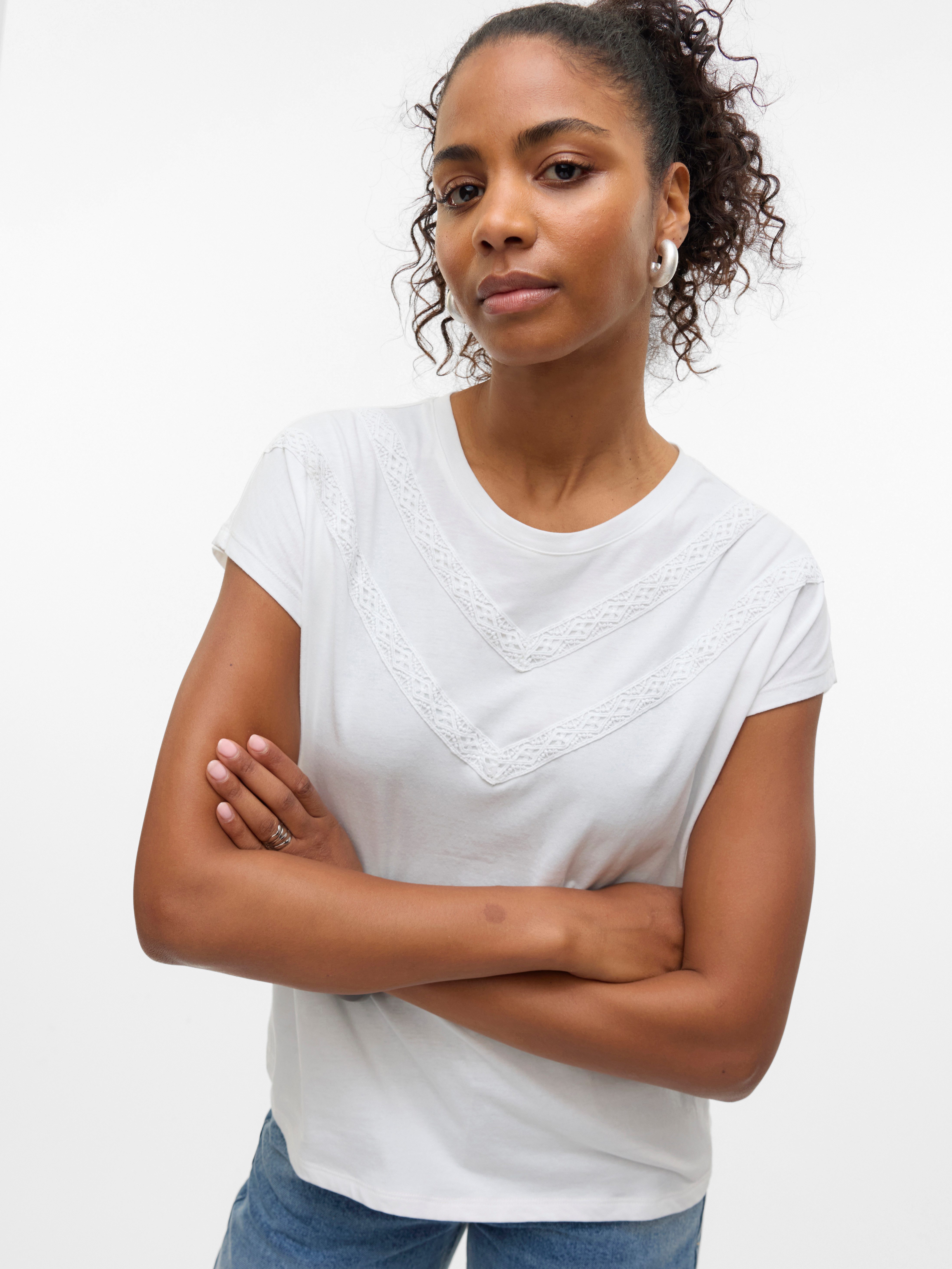 Vero Moda Shirt met korte mouwen VMPANNA AVA SS TOP JRS