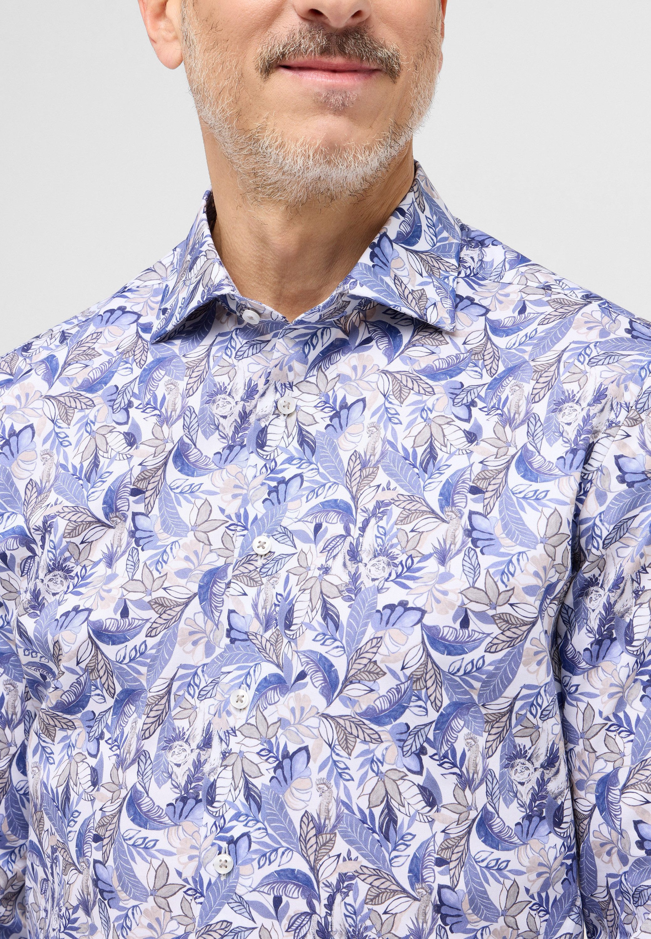 Eterna Overhemd met lange mouwen Slim fit NON IRON (strijkvrij)