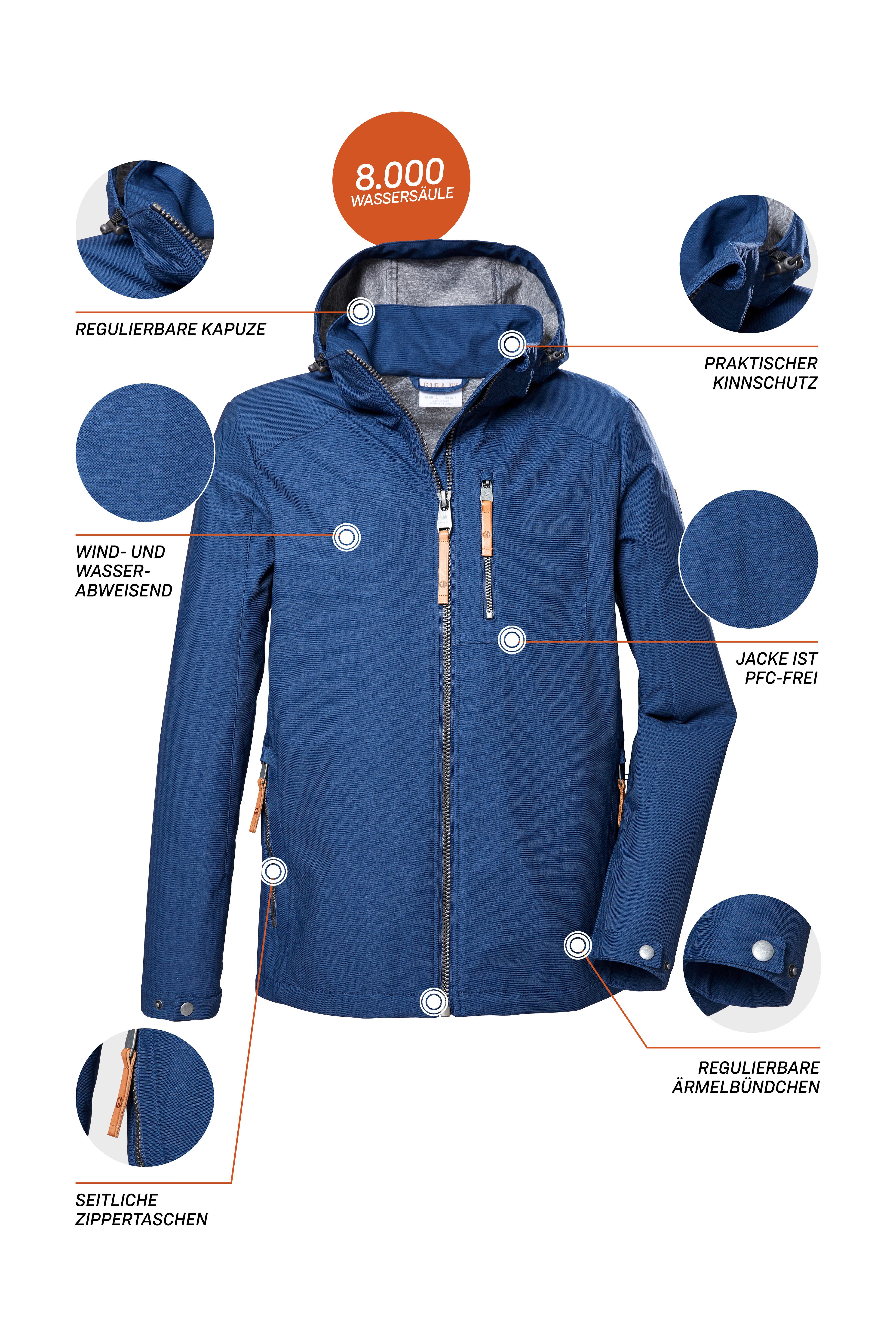 G.I.G.A. DX by killtec Softshell-jack GS 7 MN SFTSHLL JCKT Heren softshelljack: waterafstotend, afneembare capuchon, duurzaam